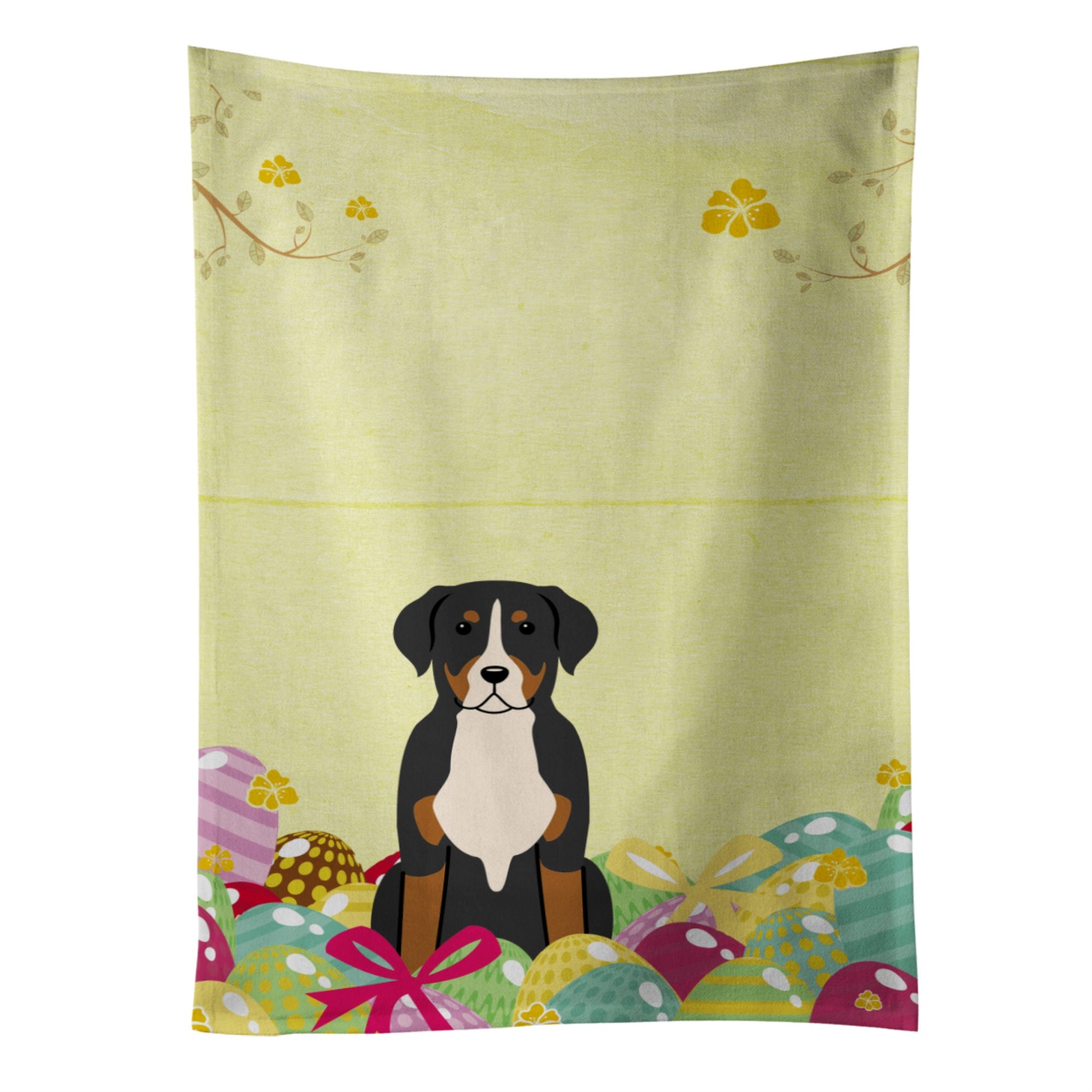 'Caroline'S Treasures Easter Eggs Greater Swiss Mountain Dog Kitchen Towel, Multicolor, 25'''' X 15''''''