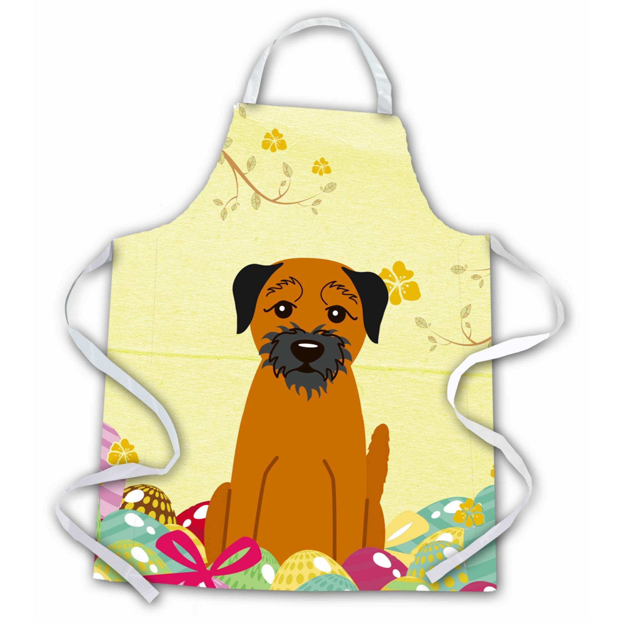 'Caroline'S Treasures Easter Eggs Border Terrier Apron, Large, Multicolor''