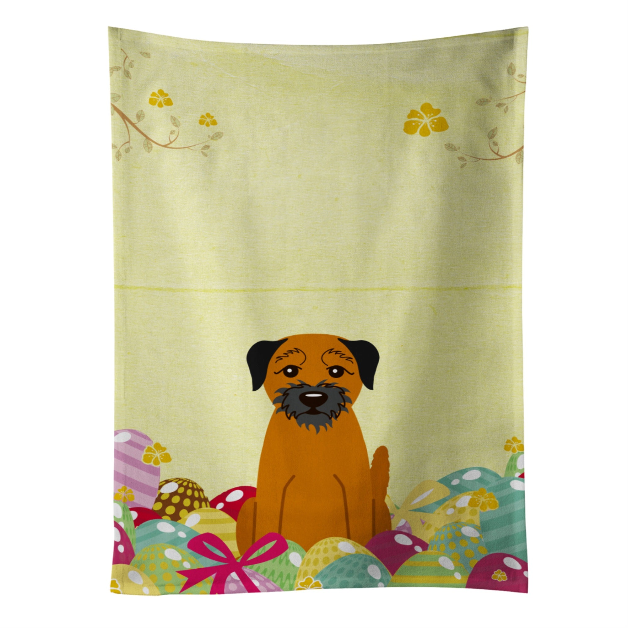 'Caroline'S Treasures Easter Eggs Border Terrier Kitchen Towel, Multicolor, 25'''' X 15''''''