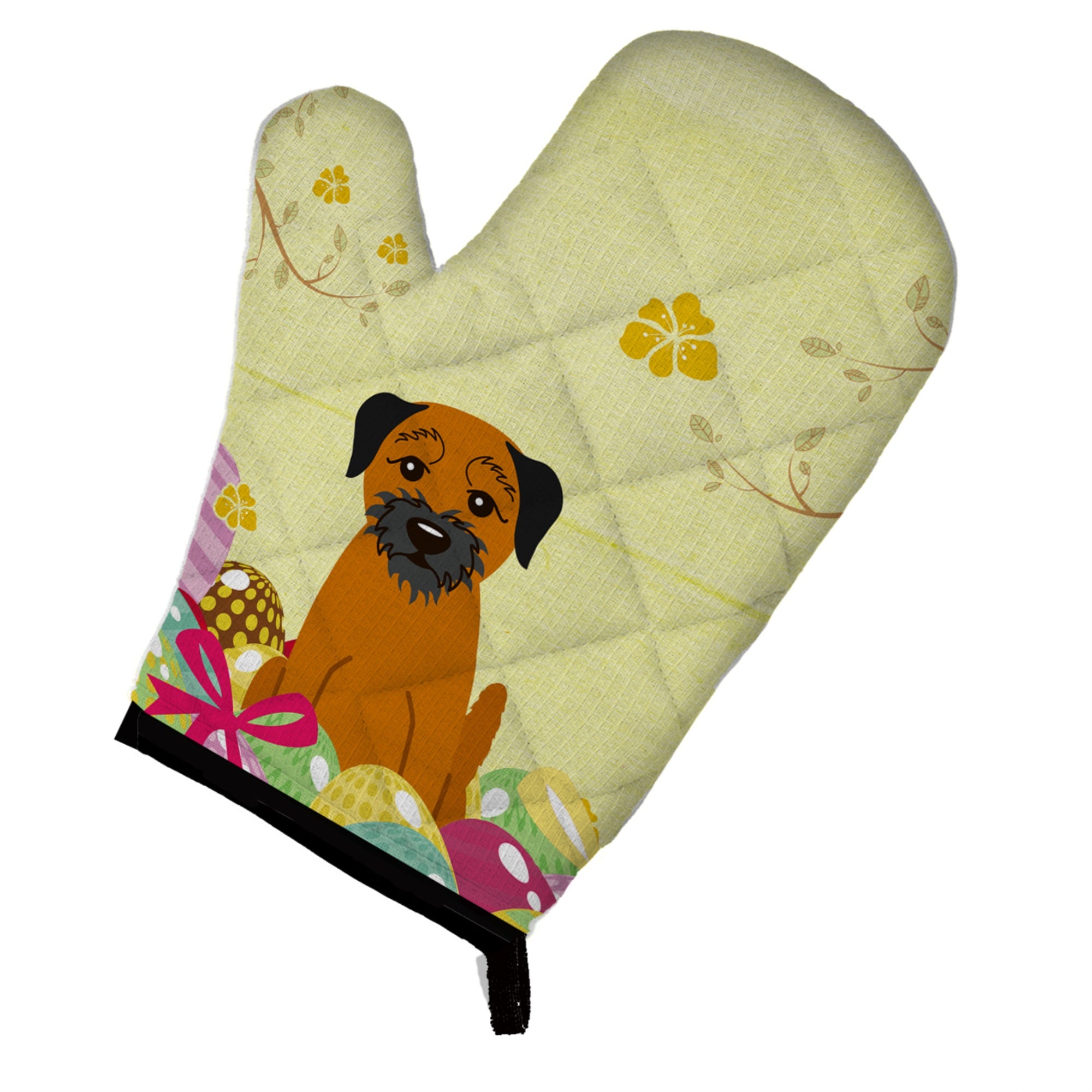 'Caroline'S Treasures Easter Eggs Border Terrier Oven Mitt, Multicolor, 12'''' X 8.5''''''