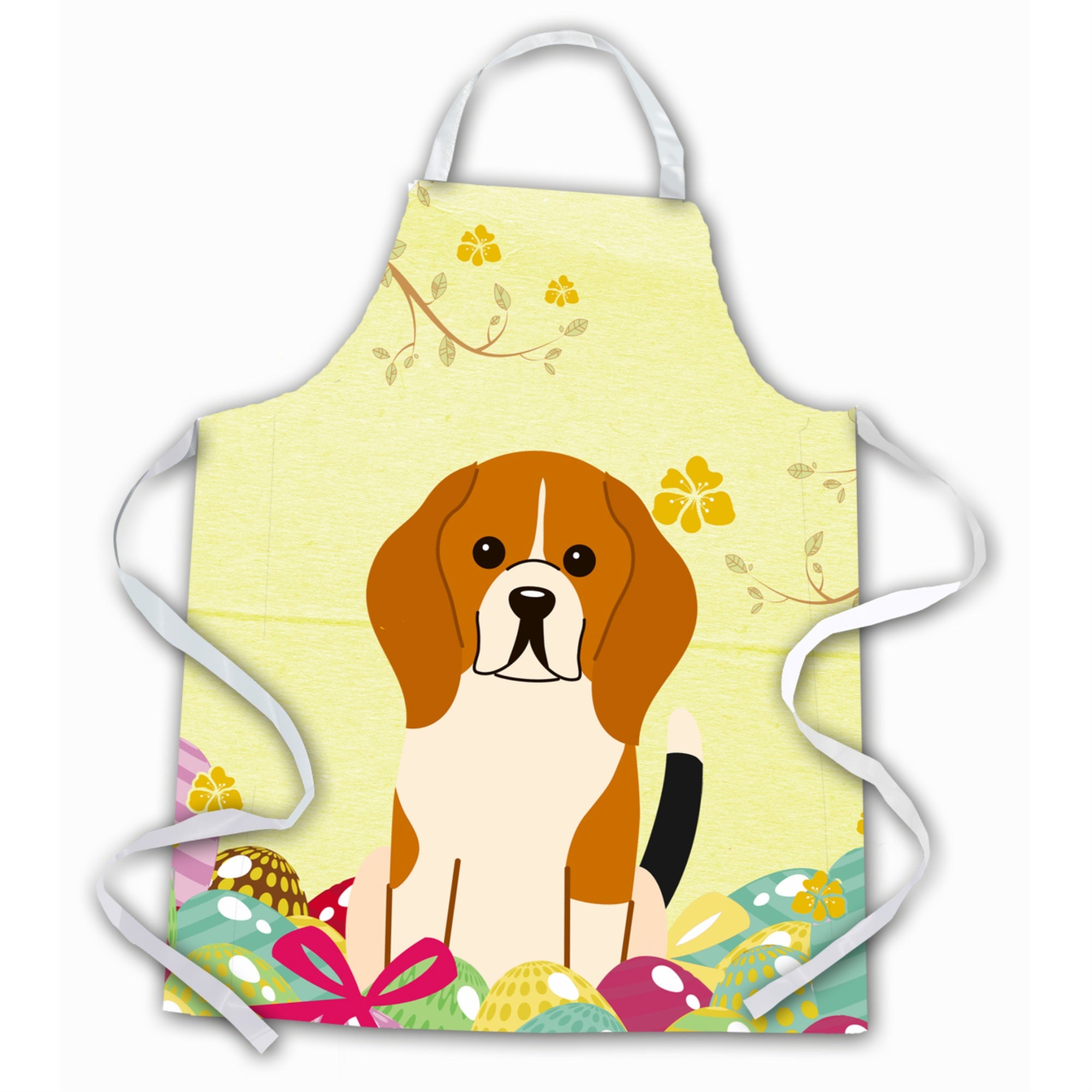 'Caroline'S Treasures Easter Eggs Beagle Tricolor Apron, Large, Multicolor''
