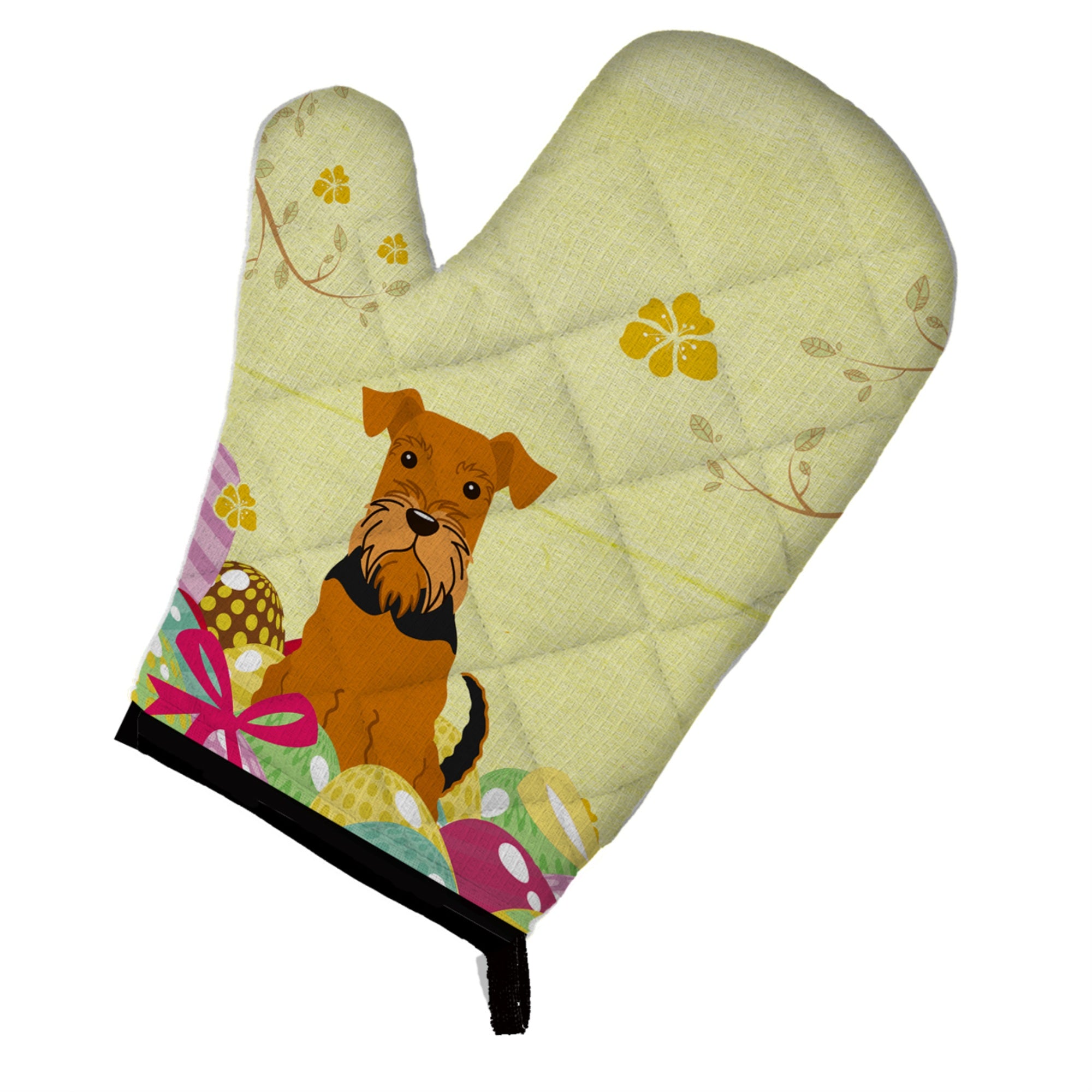 'Caroline'S Treasures Easter Eggs Airedale Oven Mitt, Multicolor, 12'''' X 8.5''''''