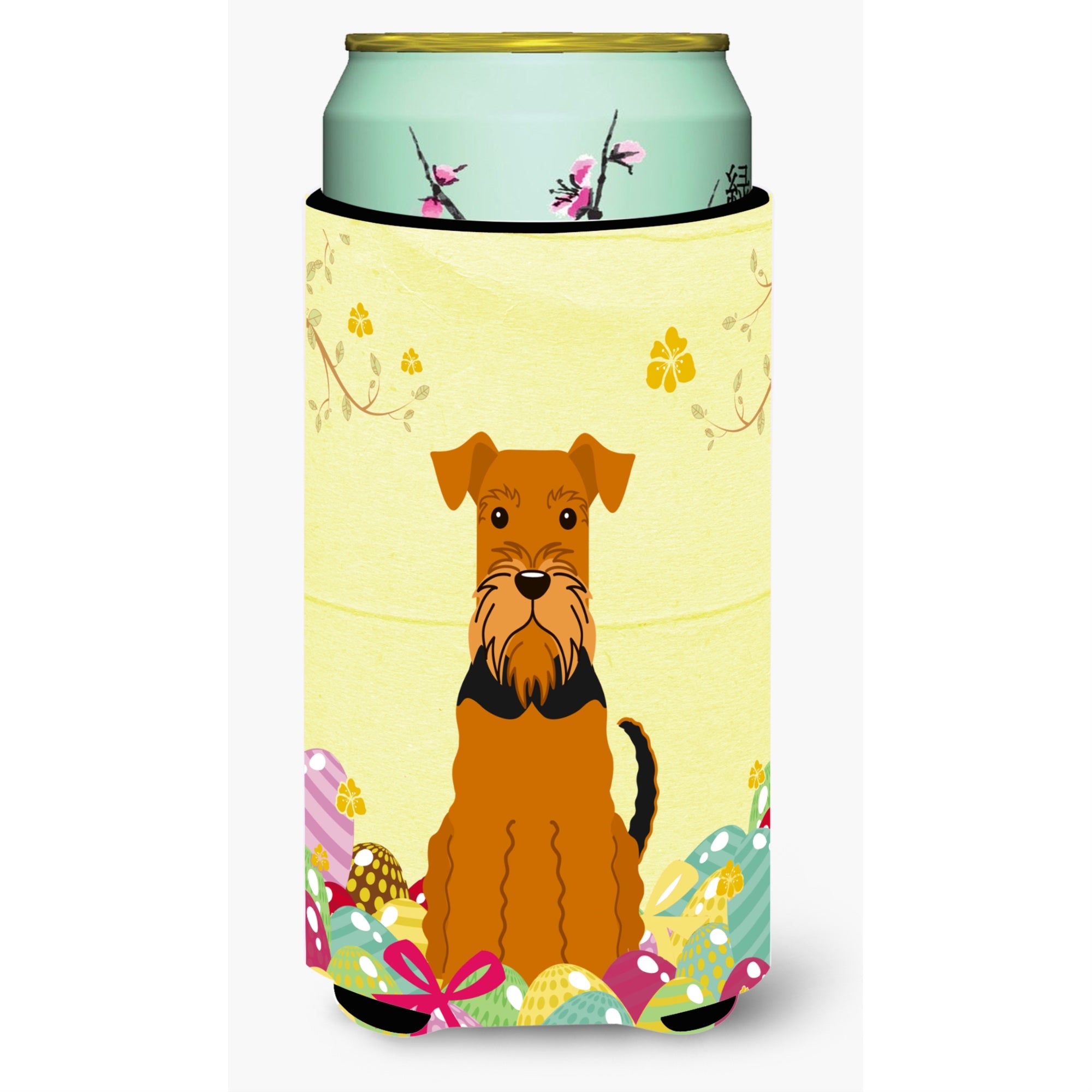 'Caroline'S Treasures Easter Eggs Airedale Tall Boy Beverage Insulator Hugger, Multicolor''