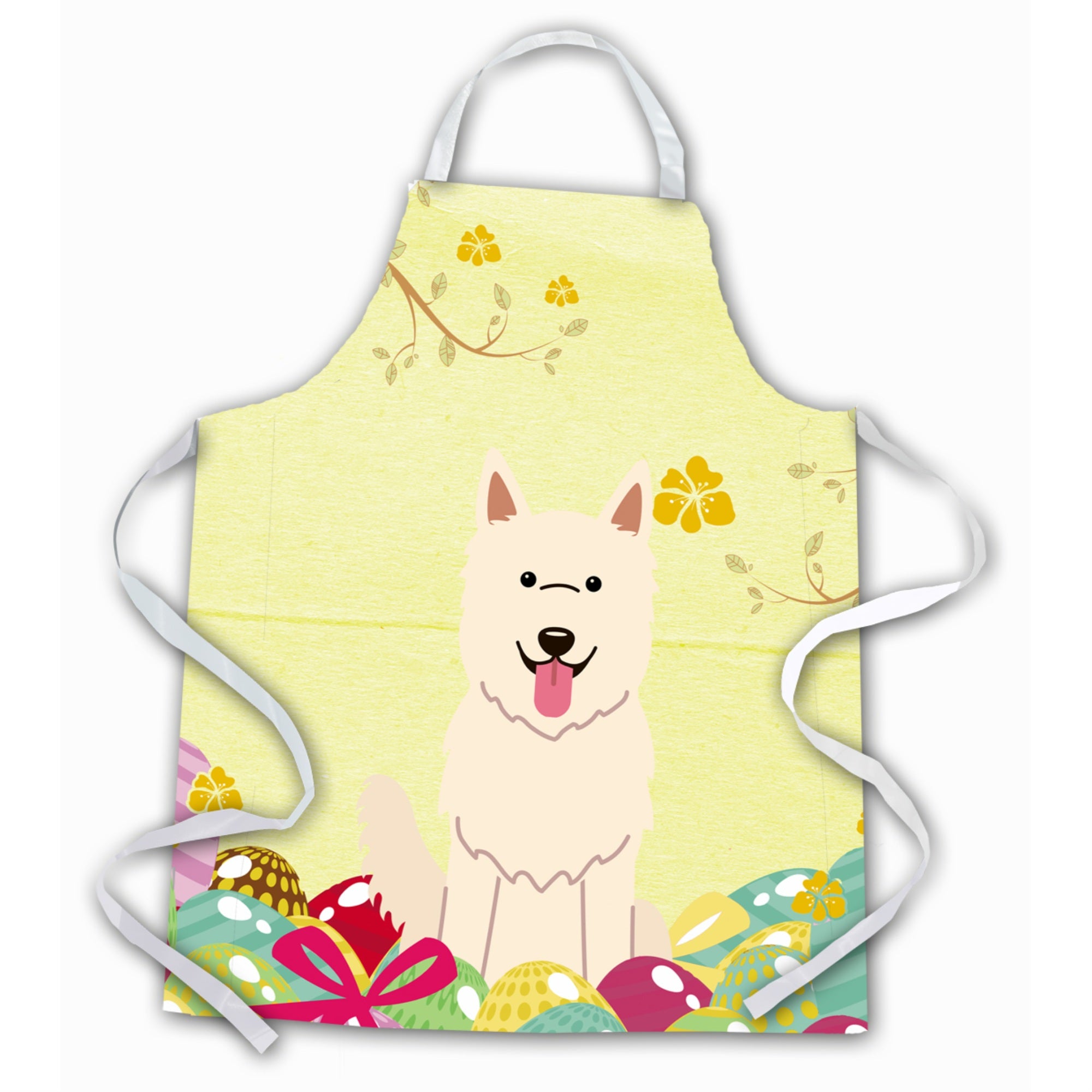 'Caroline'S Treasures Easter Eggs White German Shepherd Apron, Large, Multicolor''