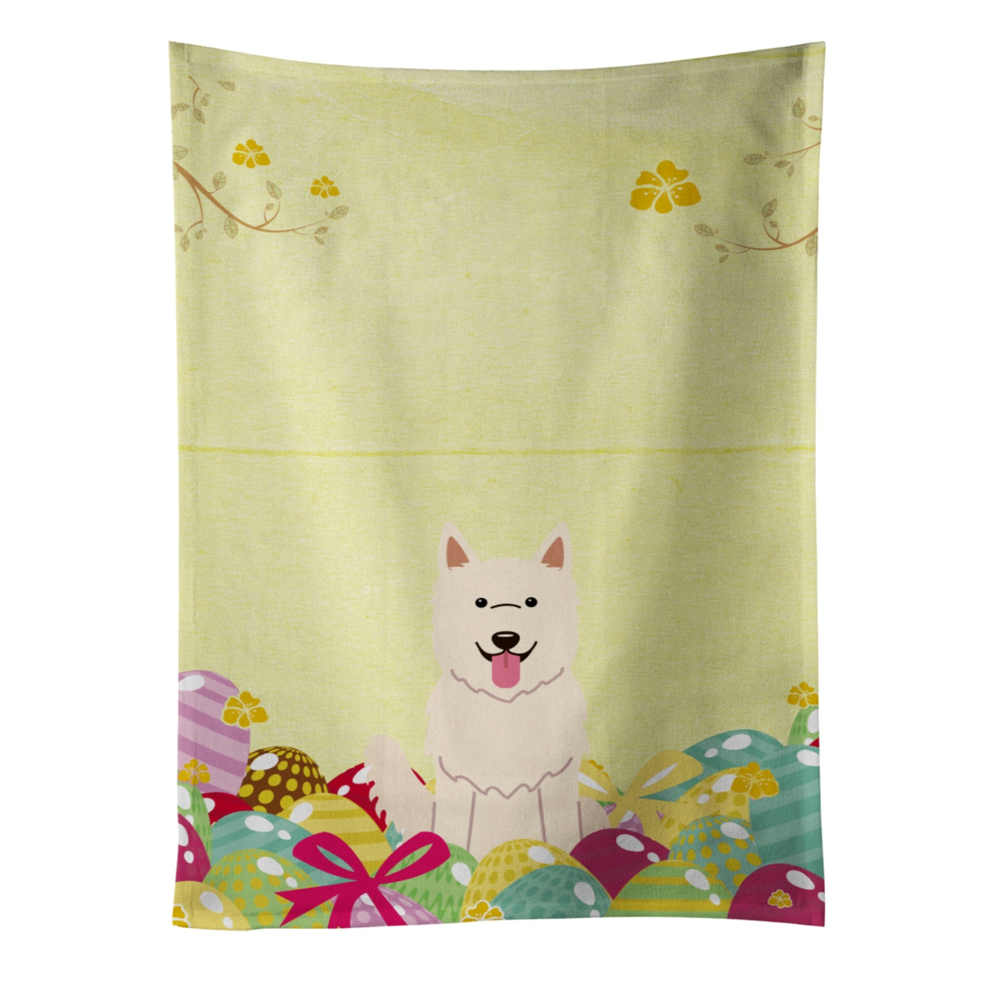 'Caroline'S Treasures Easter Eggs White German Shepherd Kitchen Towel, Multicolor, 25'''' X 15''''''