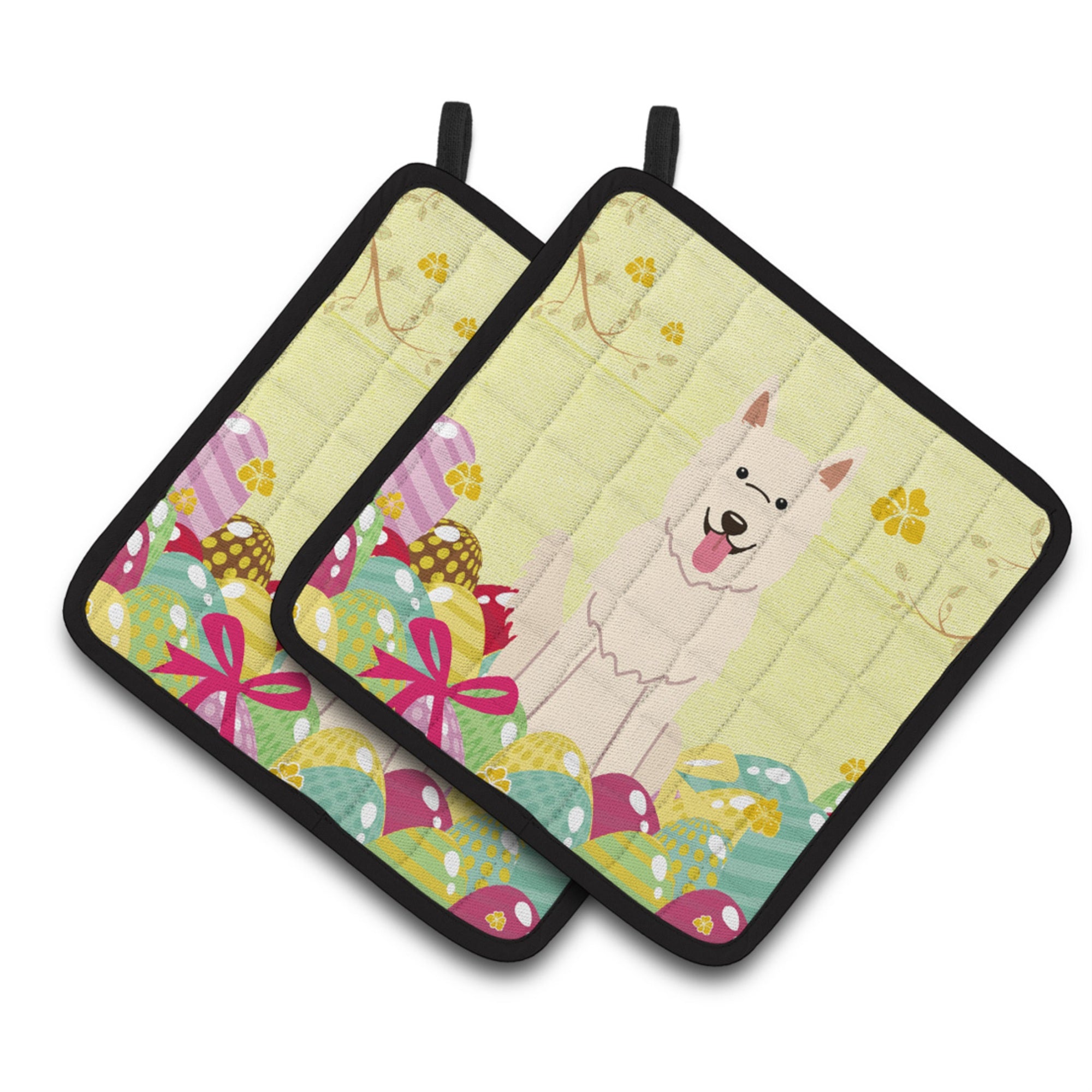 'Caroline'S Treasures Easter White German Shepherd Pair Of Pot Holders, 7.5Hx7.5W, Multicolor''