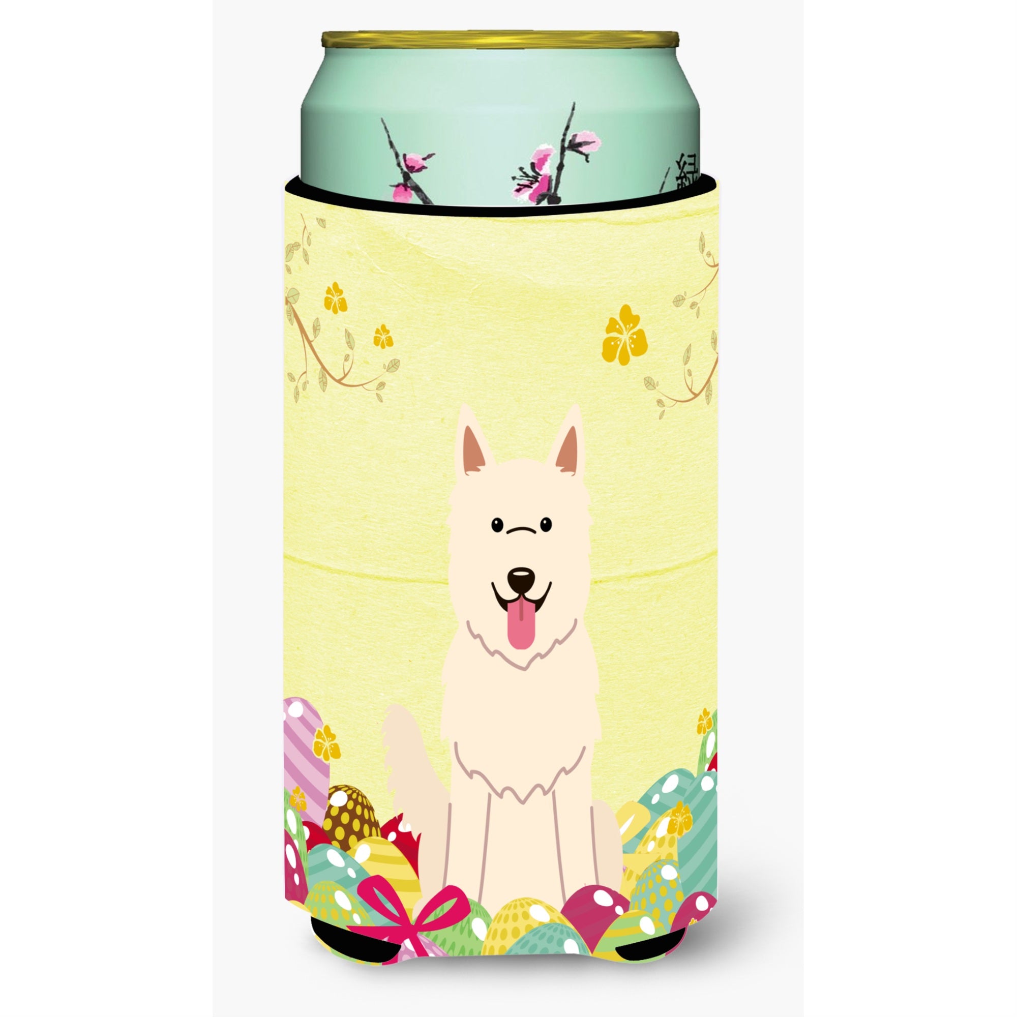 'Caroline'S Treasures Easter Eggs White German Shepherd Tall Boy Beverage Insulator Hugger, Multicolor''