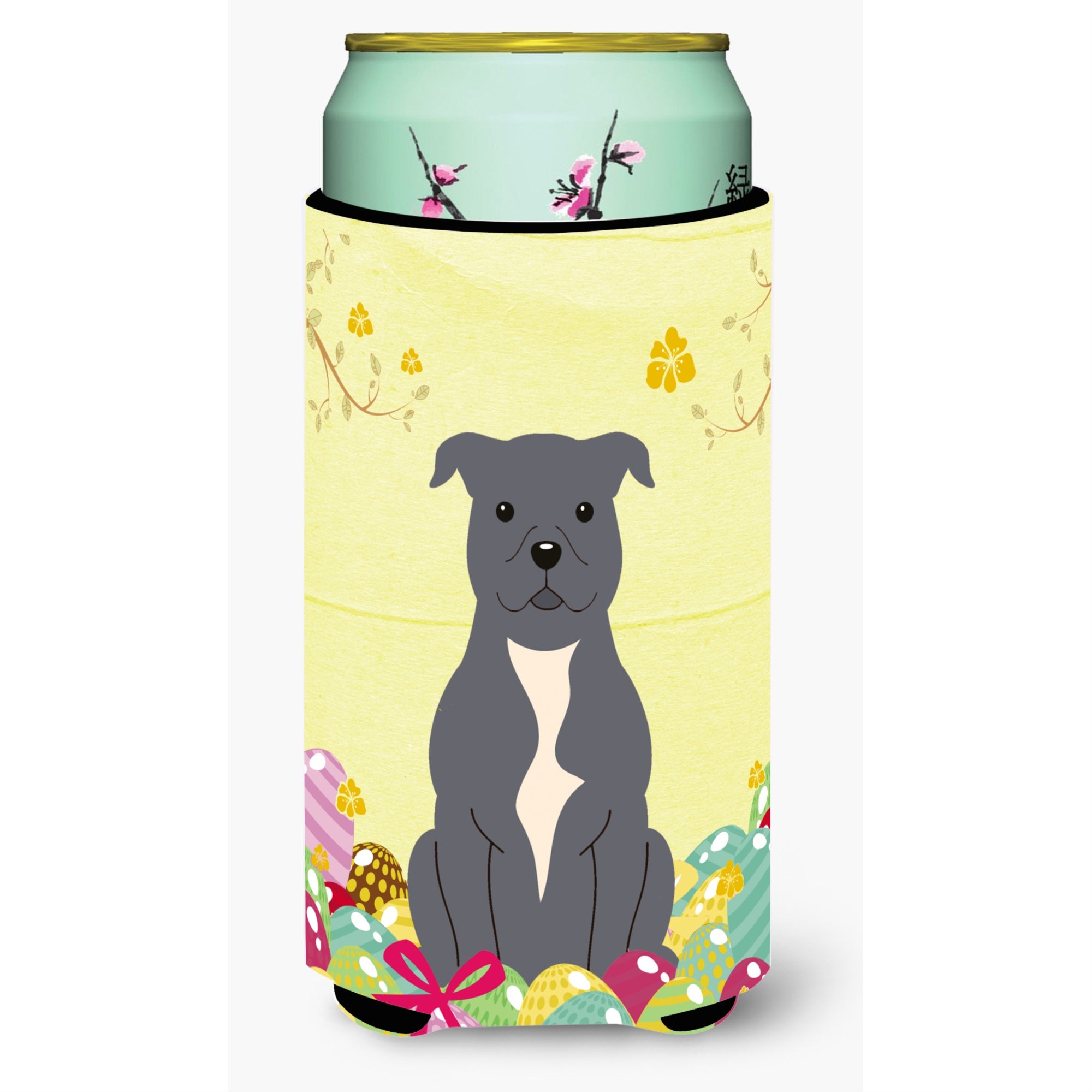 'Caroline'S Treasures Easter Staffordshire Bull Terrier Tall Boy Beverage Insulator Hugger, Multicolor''