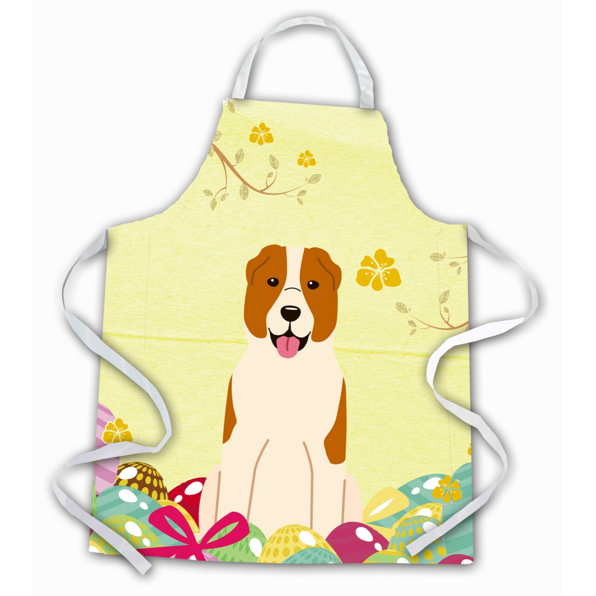 'Caroline'S Treasures Easter Eggs Central Asian Shepherd Dog Apron, Large, Multicolor''
