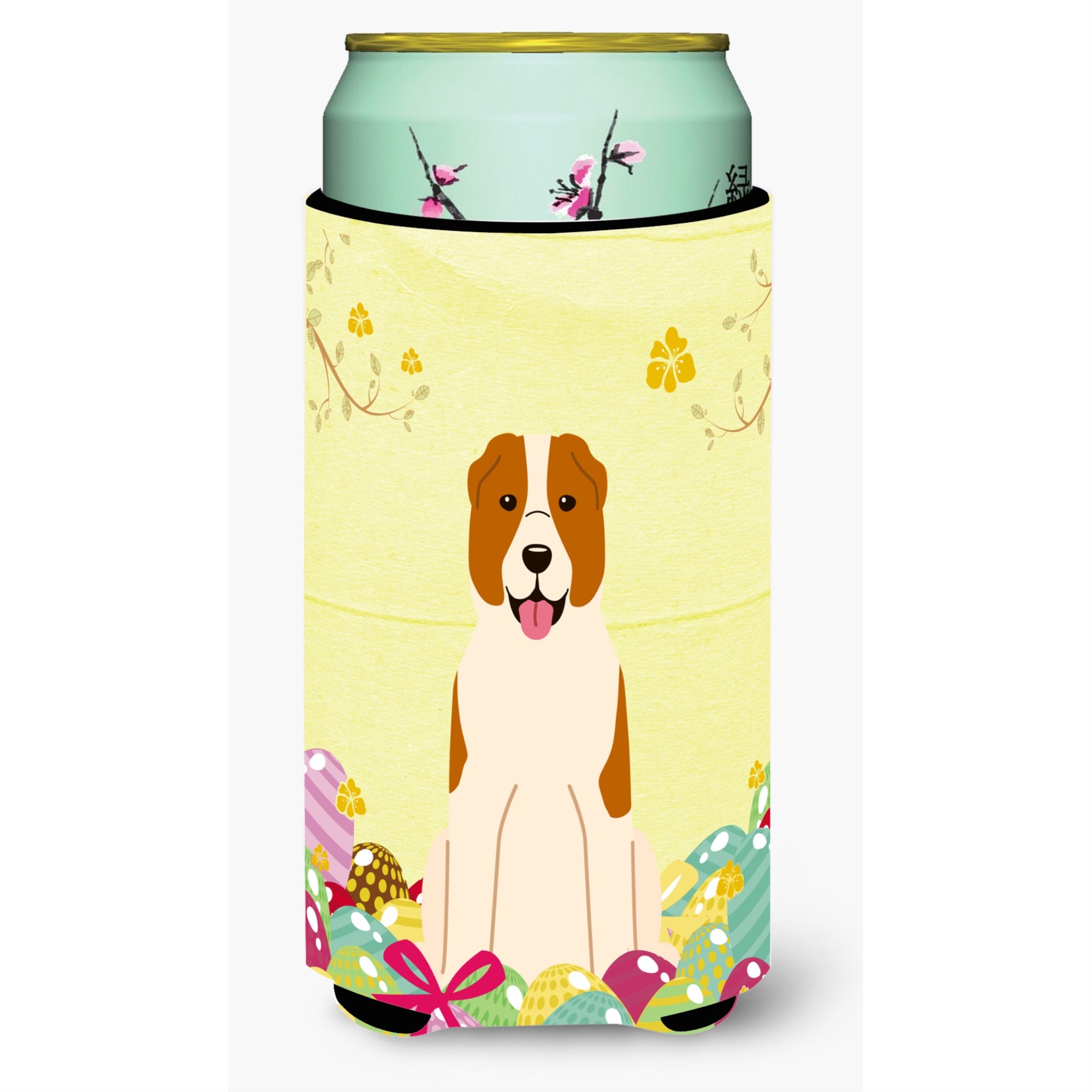 'Caroline'S Treasures Easter Central Asian Shepherd Dog Tall Boy Beverage Insulator Hugger, Multicolor''