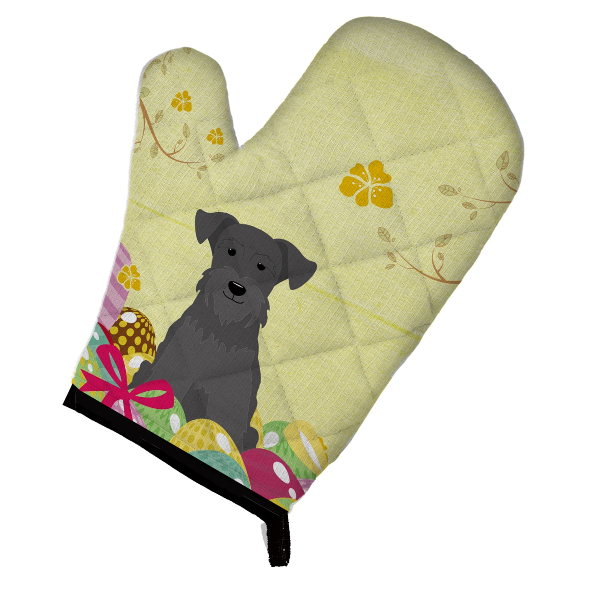 'Caroline'S Treasures Bb6051Ovmt Easter Eggs Miniature Schnauzer Black Oven Mitt, Multicolor, 12'''' X 8.5''''''