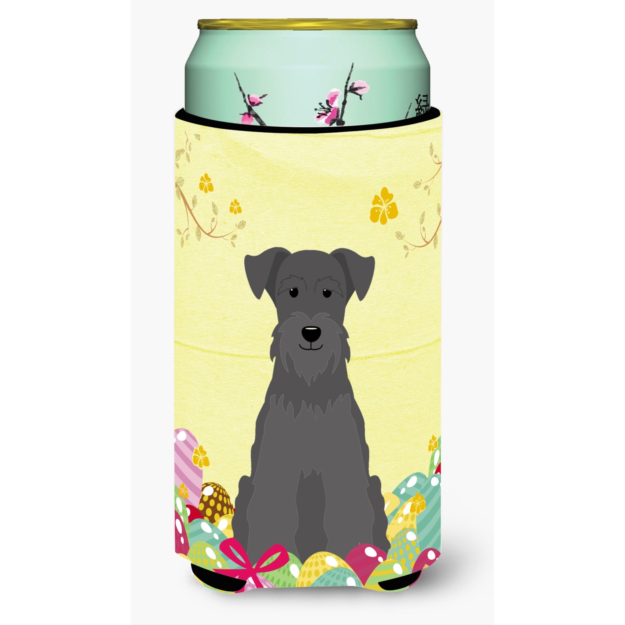 'Caroline'S Treasures Easter Miniature Schanuzer Black Tall Boy Beverage Insulator Hugger, Multicolor''