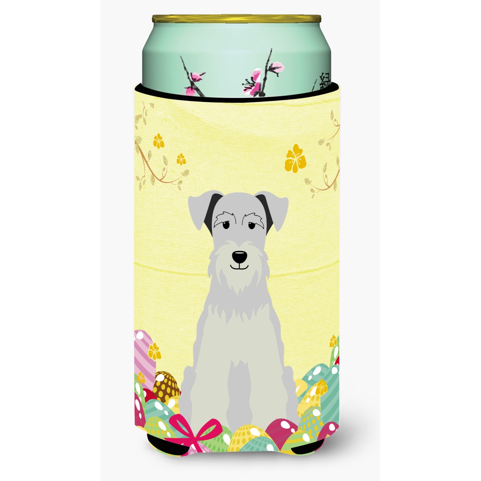 'Caroline'S Treasures Easter Miniature Schanuzer White Tall Boy Beverage Insulator Hugger, Multicolor''