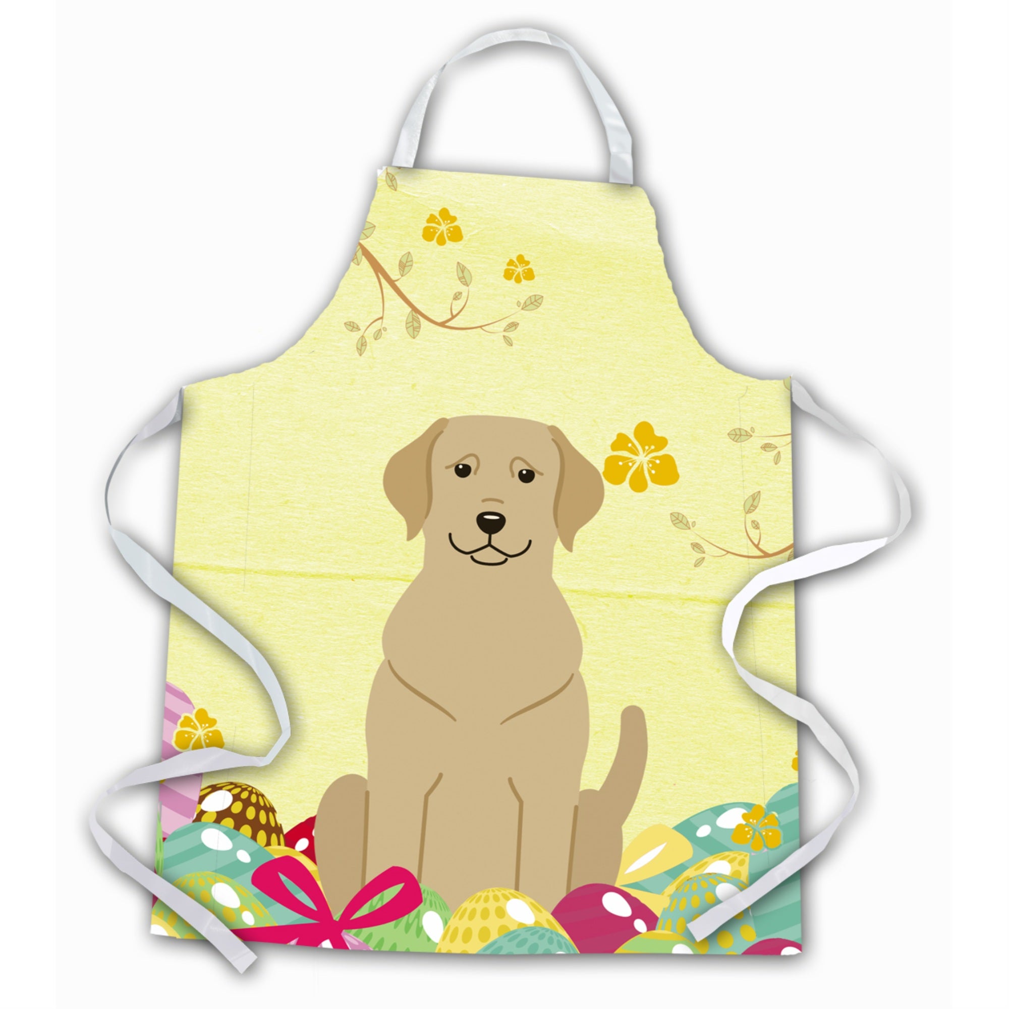 'Caroline'S Treasures Easter Eggs Yellow Labrador Apron, Large, Multicolor''