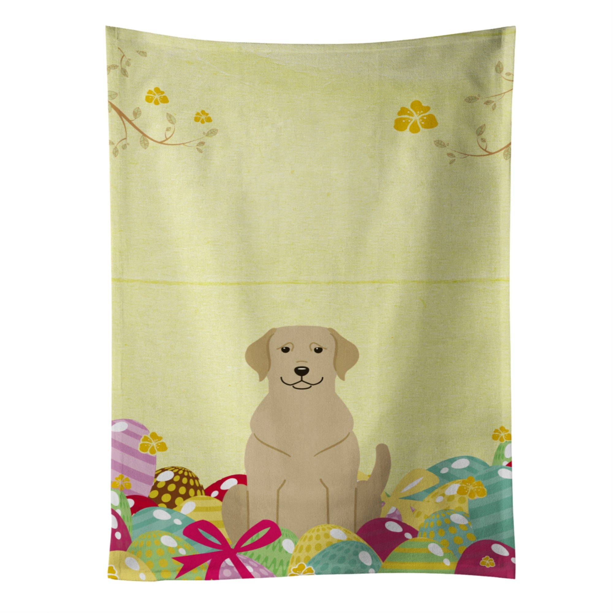 'Caroline'S Treasures Easter Eggs Yellow Labrador Kitchen Towel, Multicolor, 25'''' X 15''''''