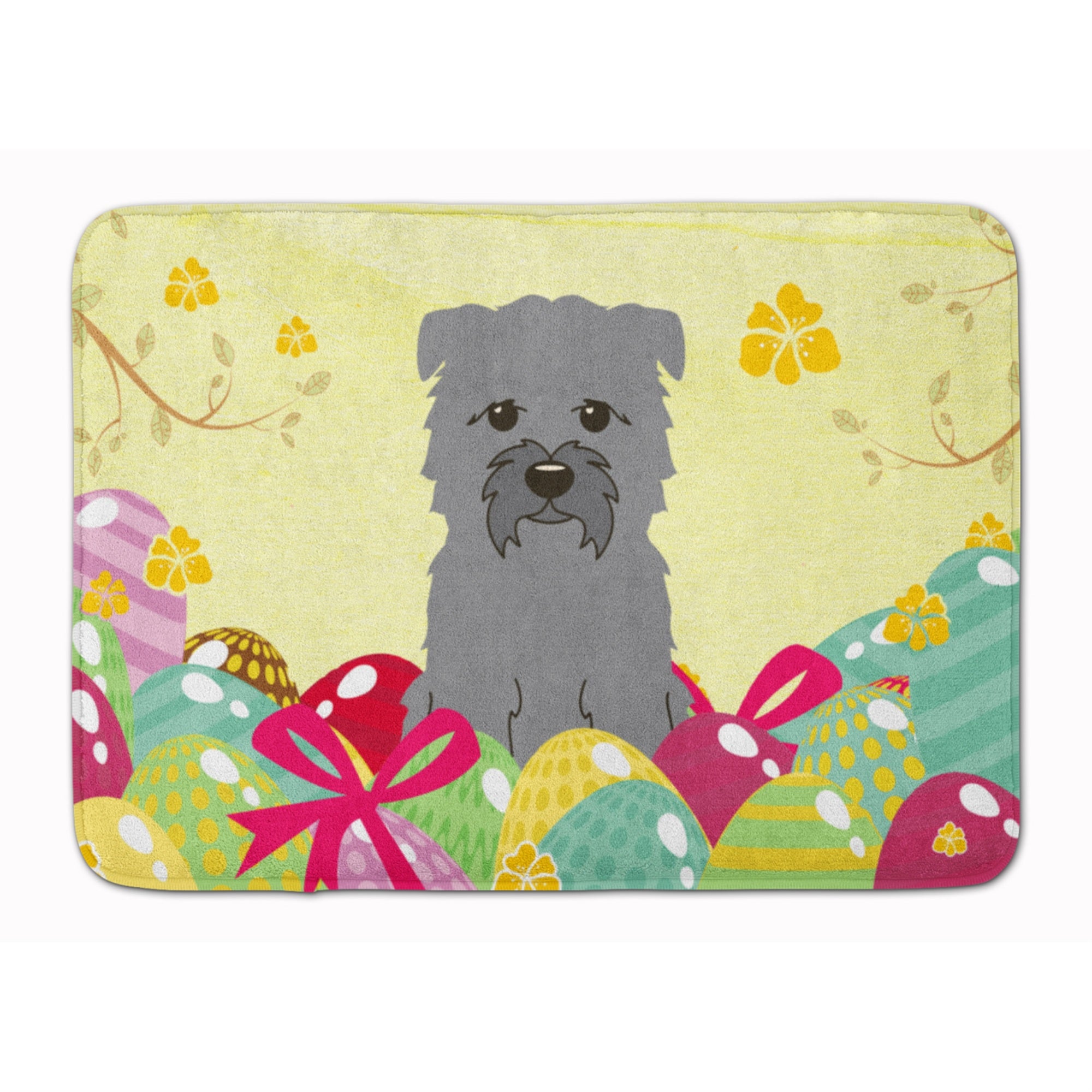 'Caroline'S Treasures Easter Eggs Glen Of Imal Grey Machine Washable Memory Foam Mat Doormats, Multicolor''