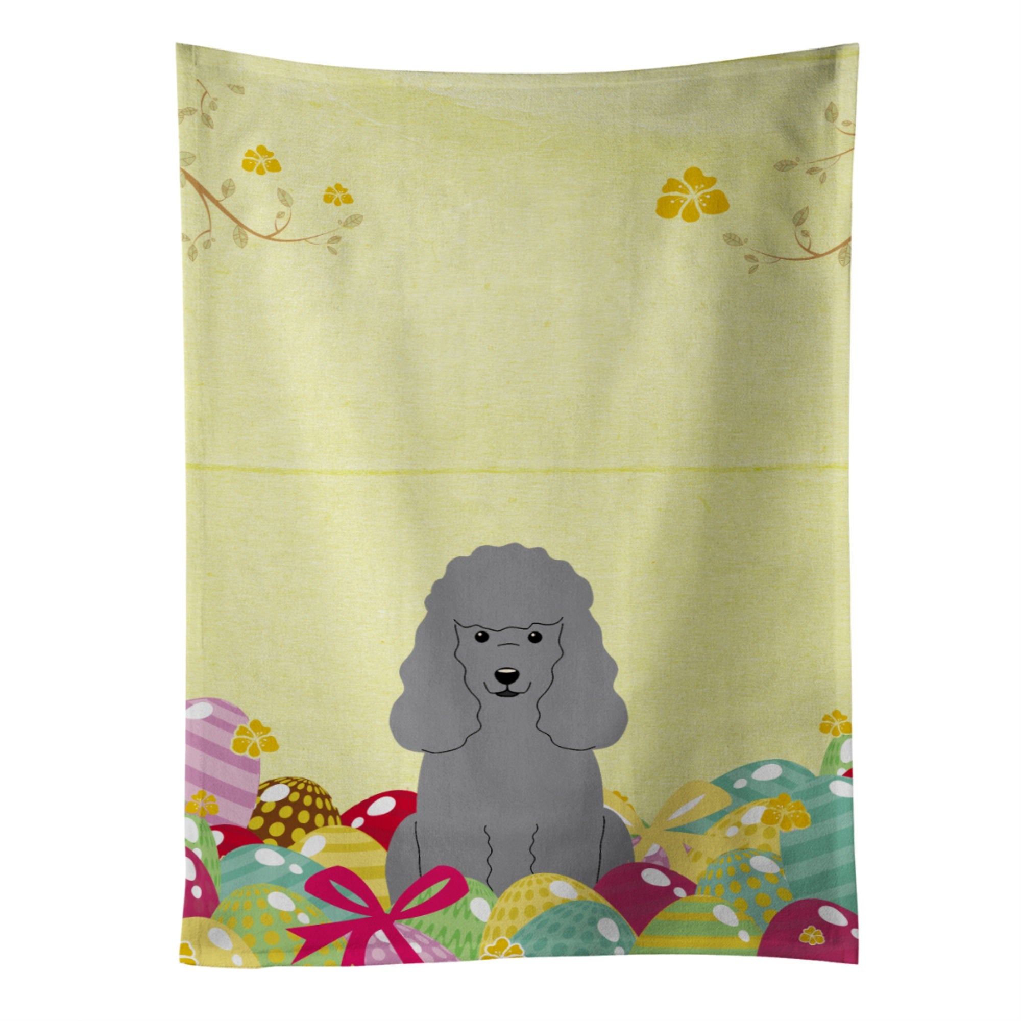 'Caroline'S Treasures Easter Eggs Poodle Silver Kitchen Towel, Multicolor, 25'''' X 15''''''