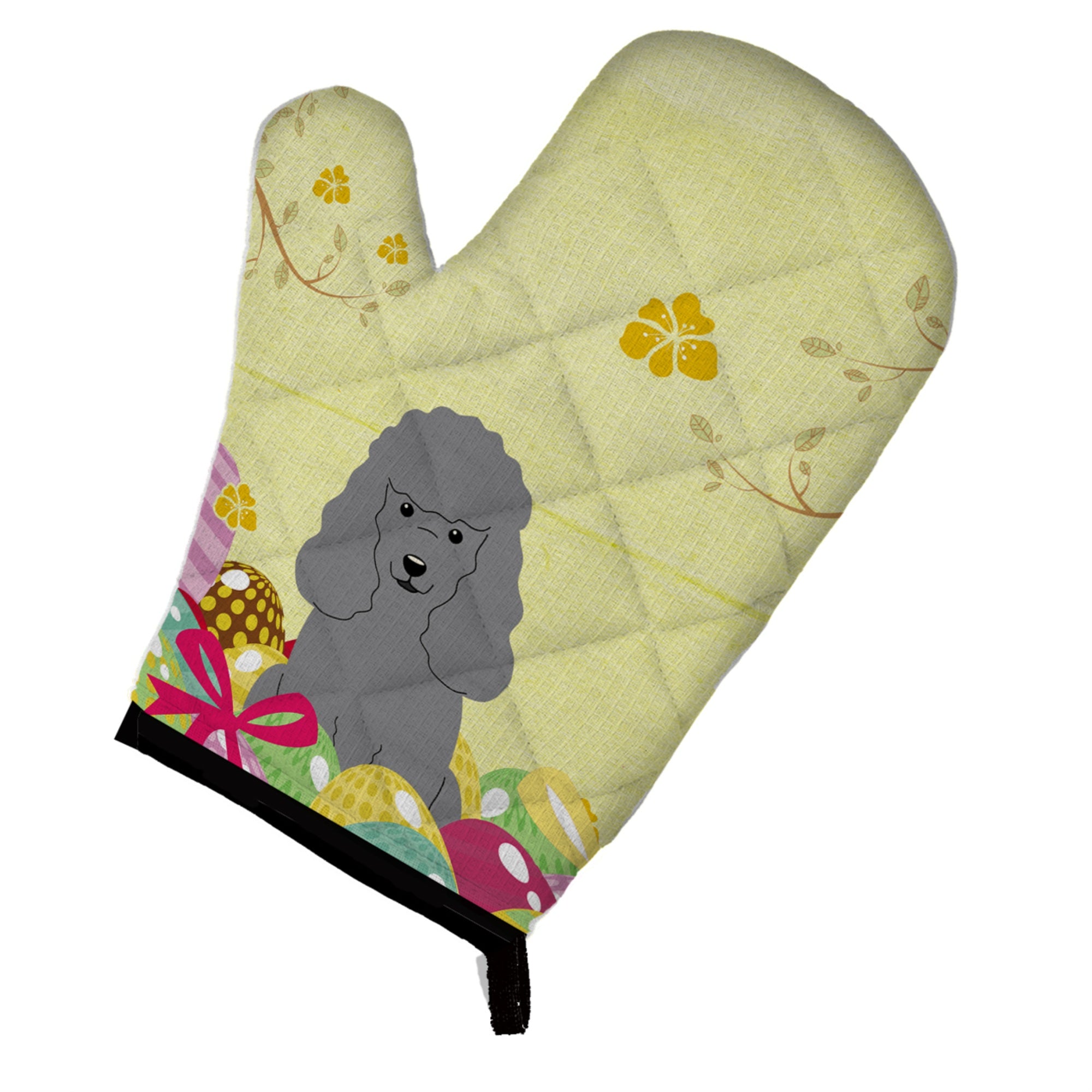 'Caroline'S Treasures Easter Eggs Poodle Silver Oven Mitt, Multicolor, 12'''' X 8.5''''''