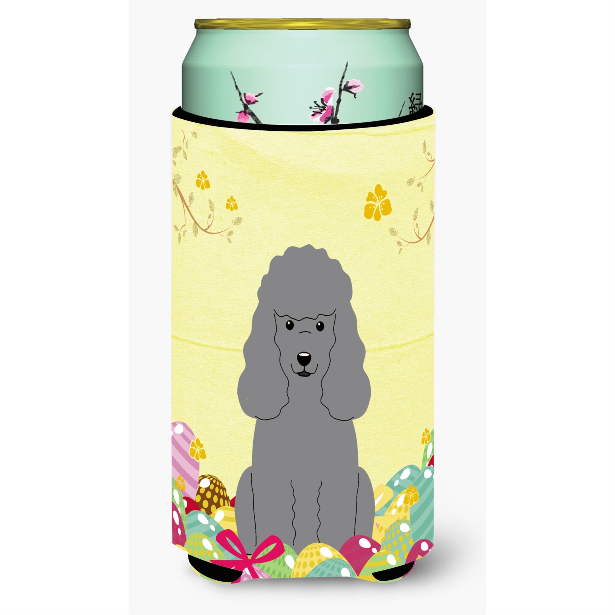 'Caroline'S Treasures Easter Eggs Poodle Silver Tall Boy Beverage Insulator Hugger, Multicolor''
