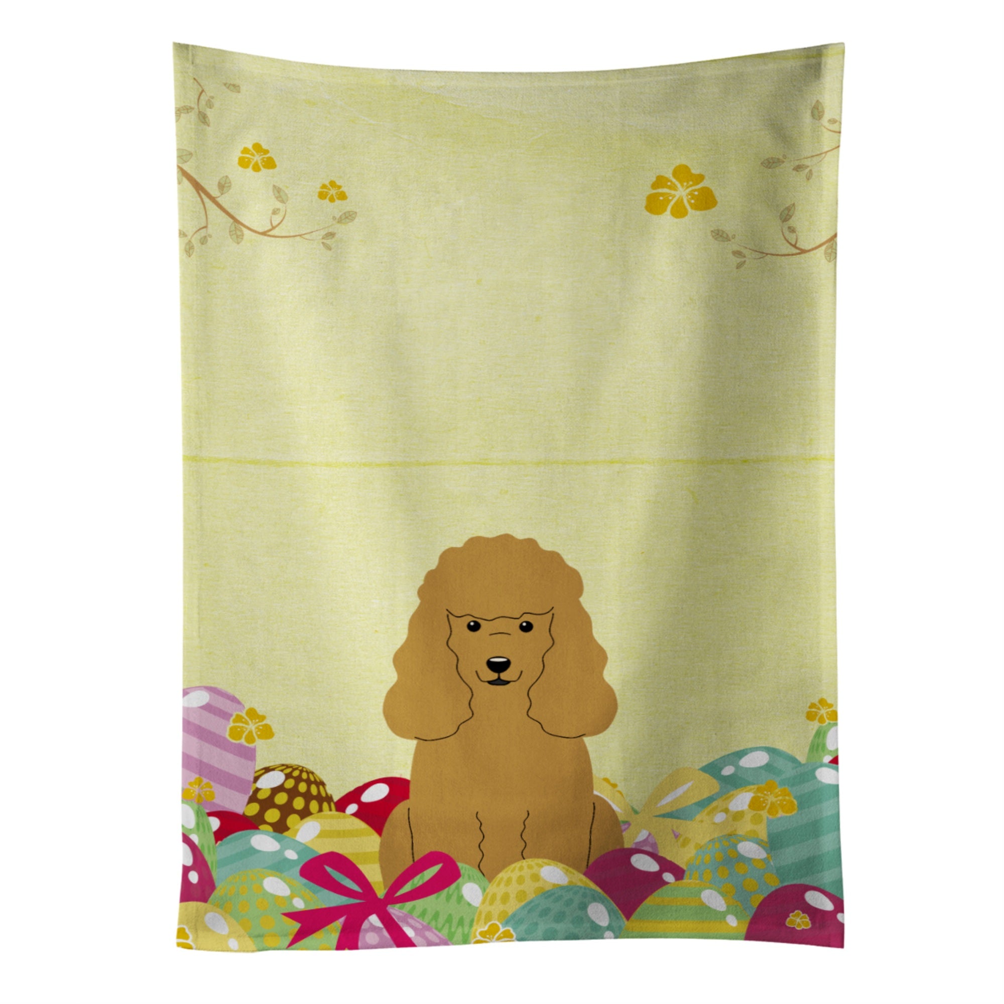 'Caroline'S Treasures Easter Eggs Poodle Tan Kitchen Towel, Multicolor, 25'''' X 15''''''