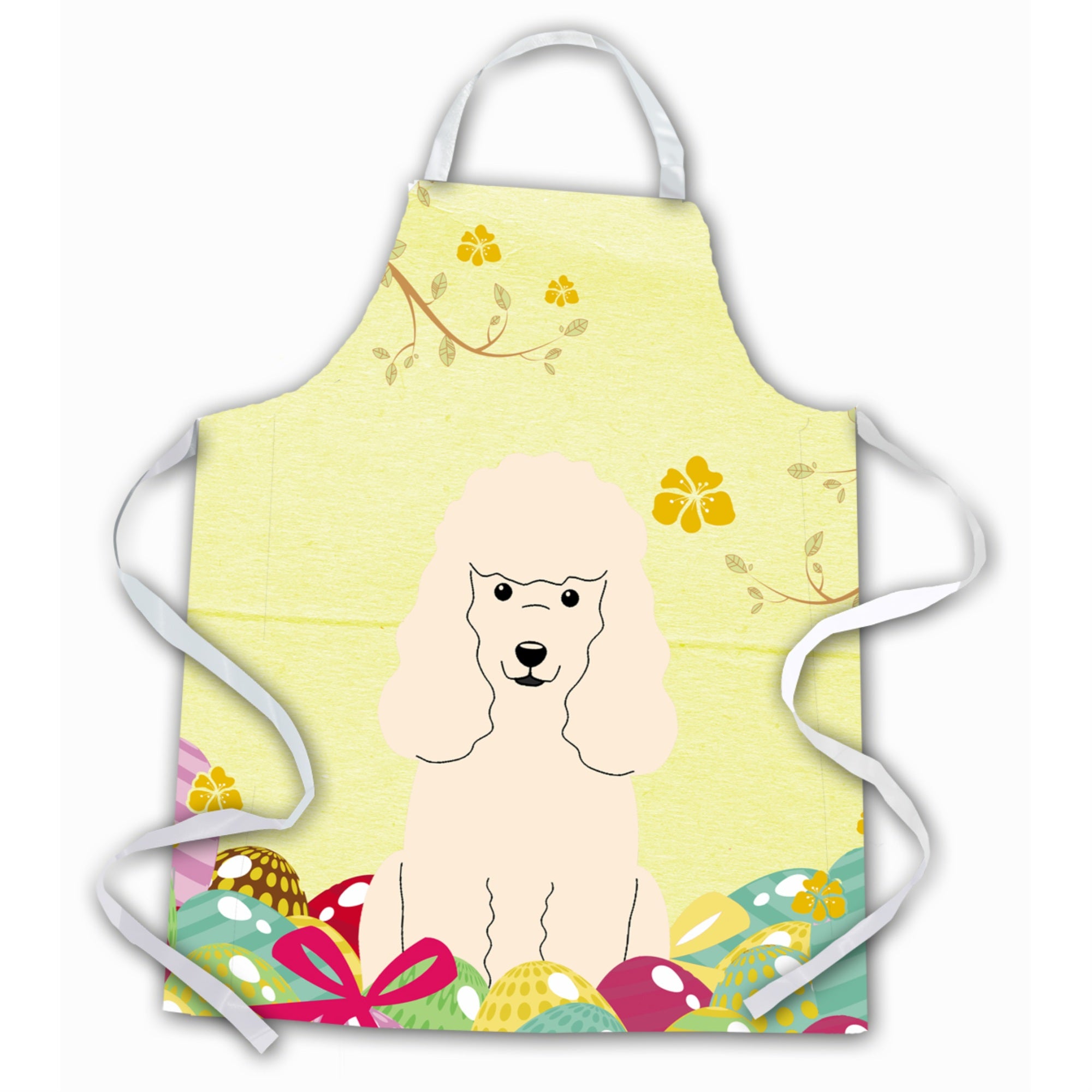 'Caroline'S Treasures Easter Eggs Poodle White Apron, Large, Multicolor''