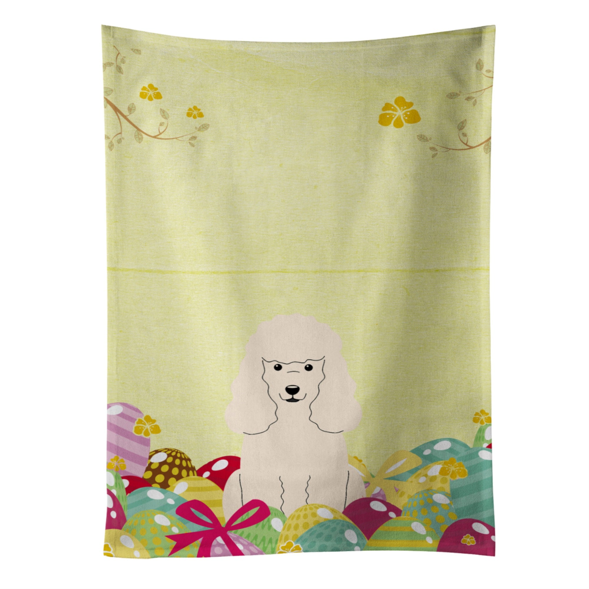 'Caroline'S Treasures Easter Eggs Poodle White Kitchen Towel, Multicolor, 25'''' X 15''''''