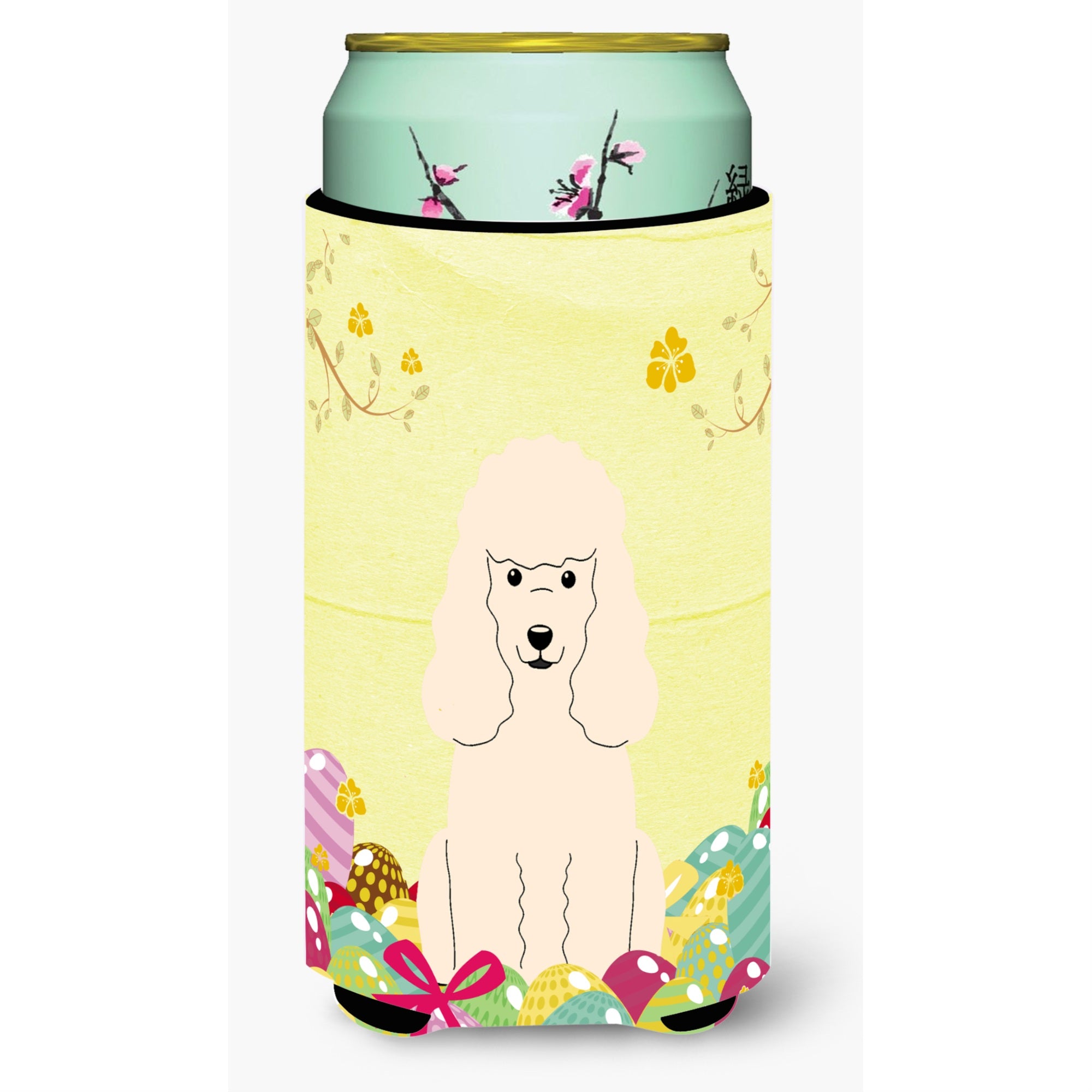 'Caroline'S Treasures Easter Eggs Poodle White Tall Boy Beverage Insulator Hugger, Multicolor''