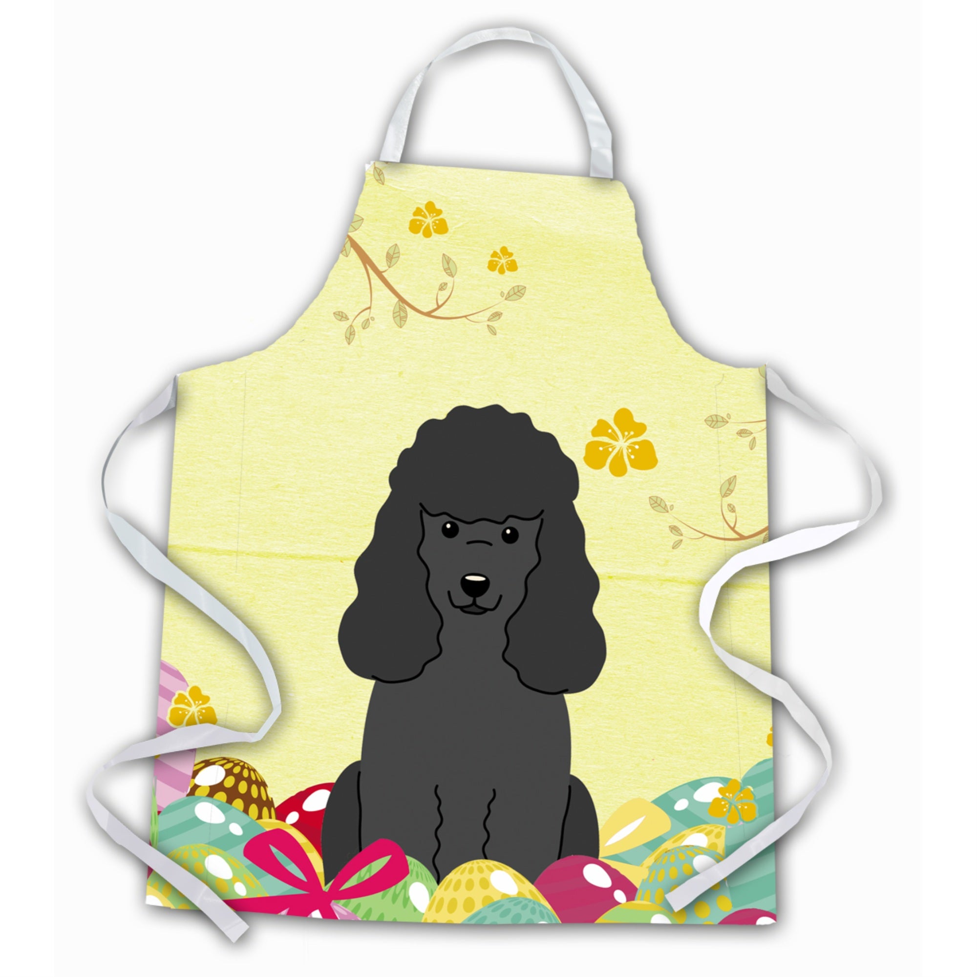 'Caroline'S Treasures Easter Eggs Poodle Black Apron, Multicolor, Large''