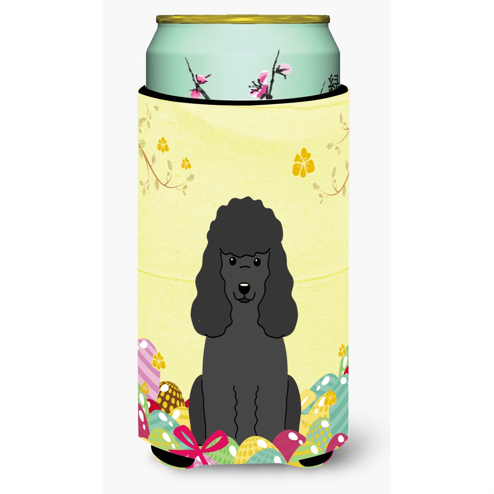'Caroline'S Treasures Easter Eggs Poodle Black Tall Boy Beverage Insulator Hugger, Multicolor''