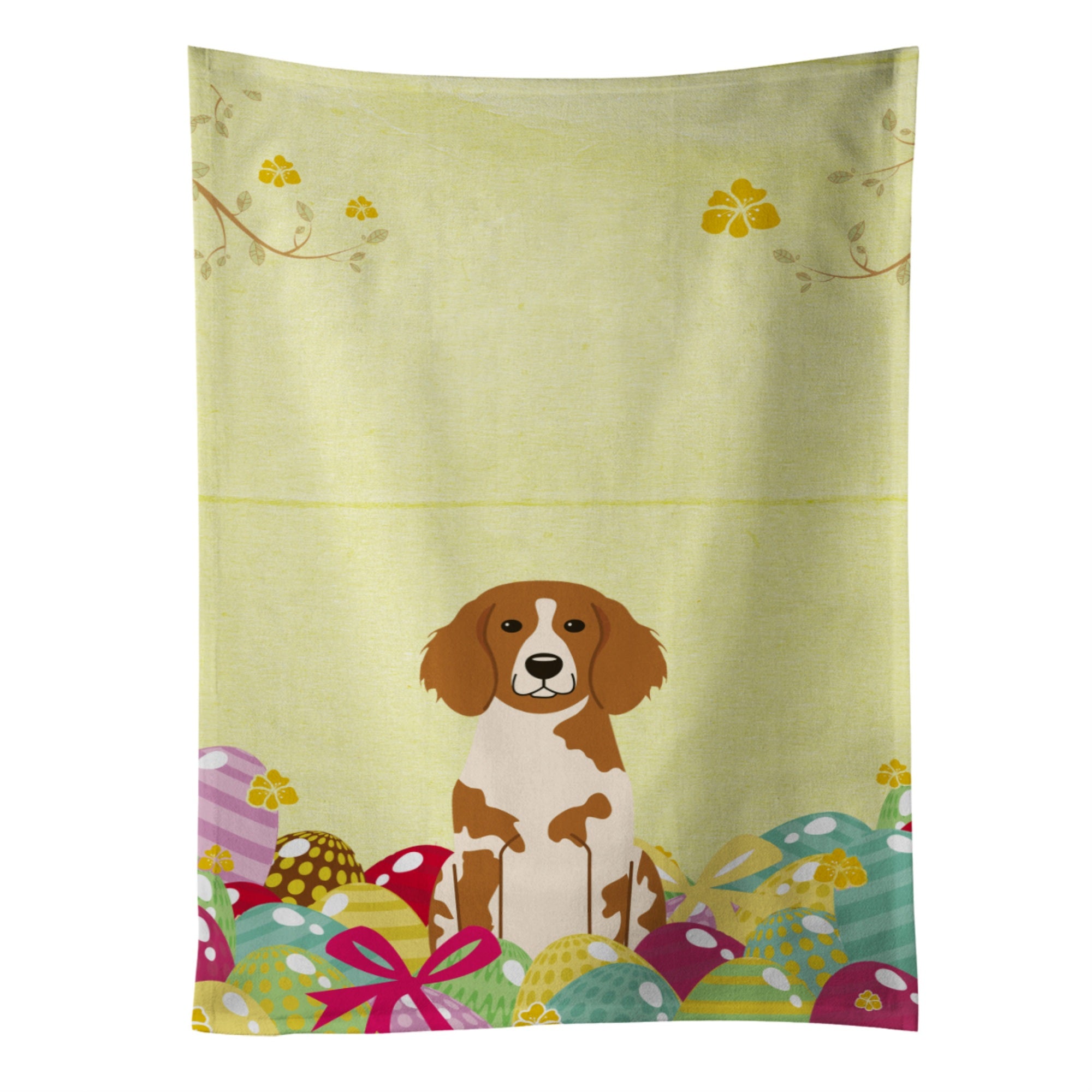 'Caroline'S Treasures Easter Eggs Brittany Spaniel Kitchen Towel, Multicolor, 25'''' X 15''''''