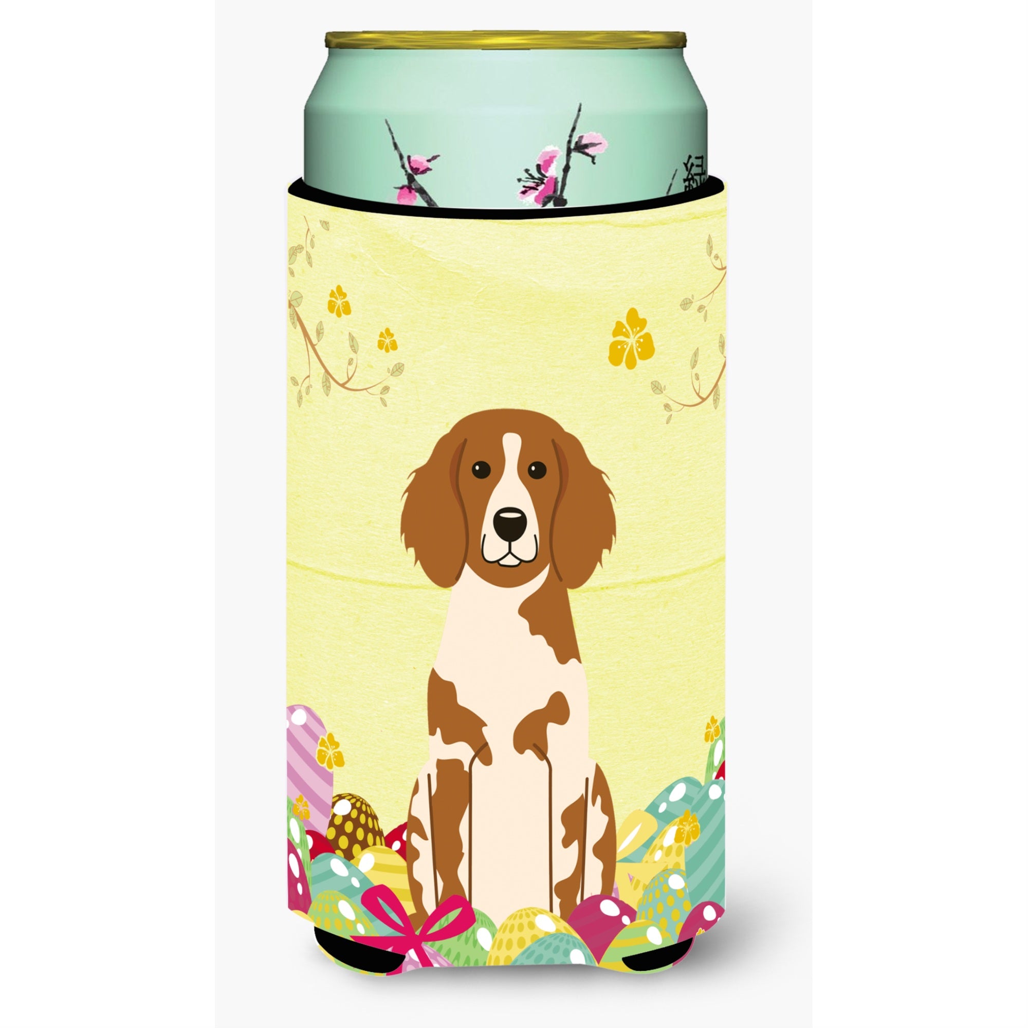 'Caroline'S Treasures Easter Eggs Brittany Spaniel Tall Boy Beverage Insulator Hugger, Multicolor''