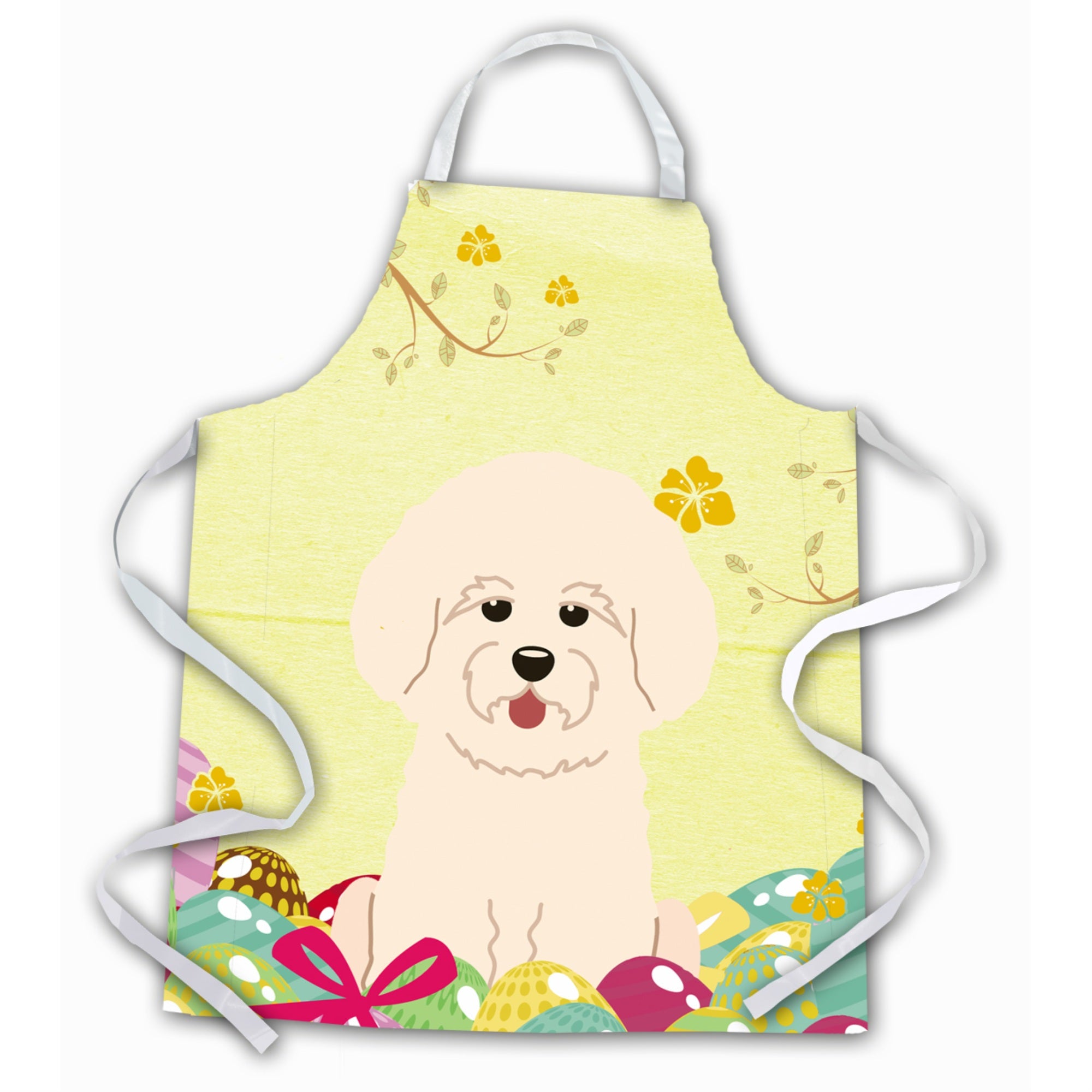 'Caroline'S Treasures Easter Eggs Bichon Frise Apron, Large, Multicolor''