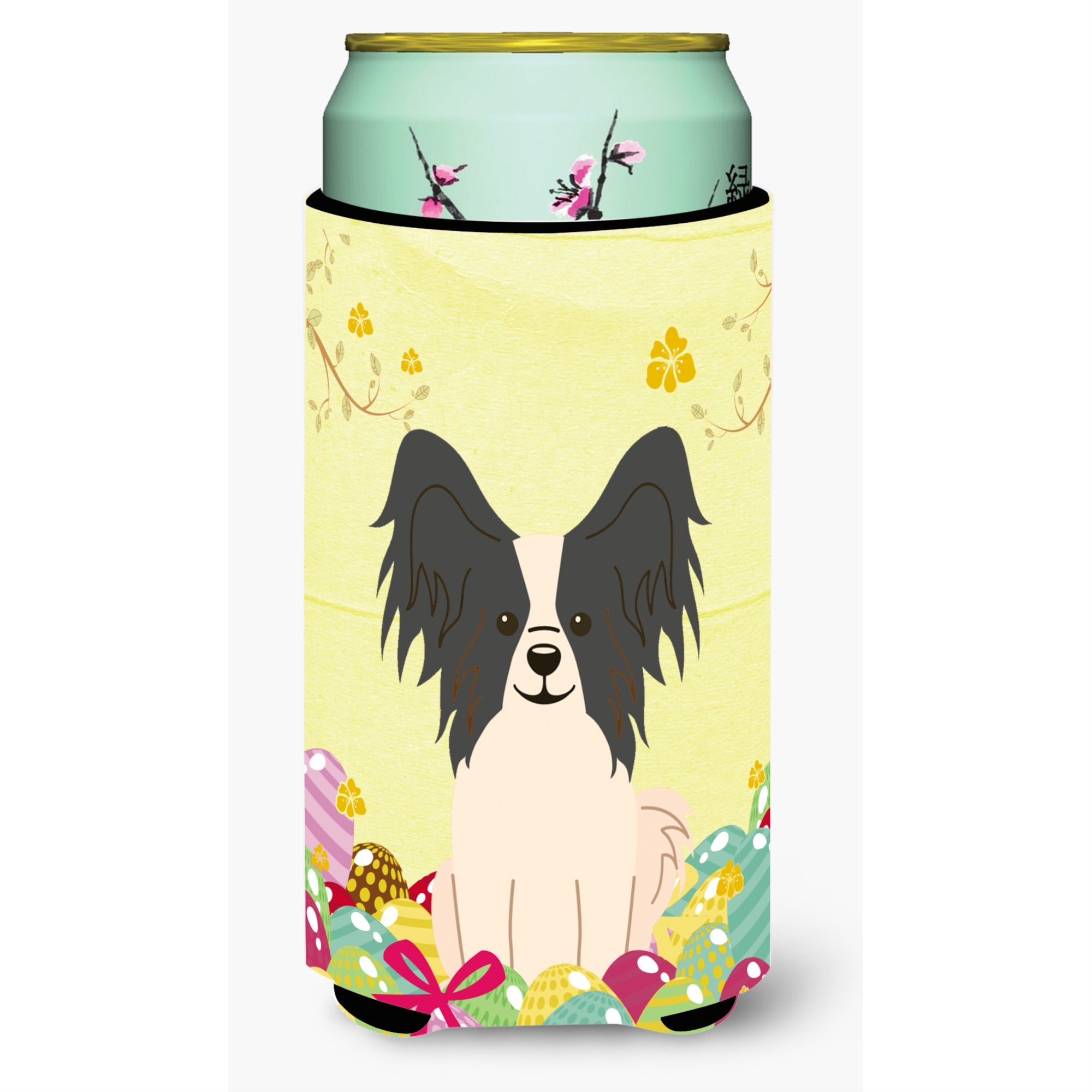 'Caroline'S Treasures Easter Eggs Papillon Black White Tall Boy Beverage Insulator Hugger, Multicolor''