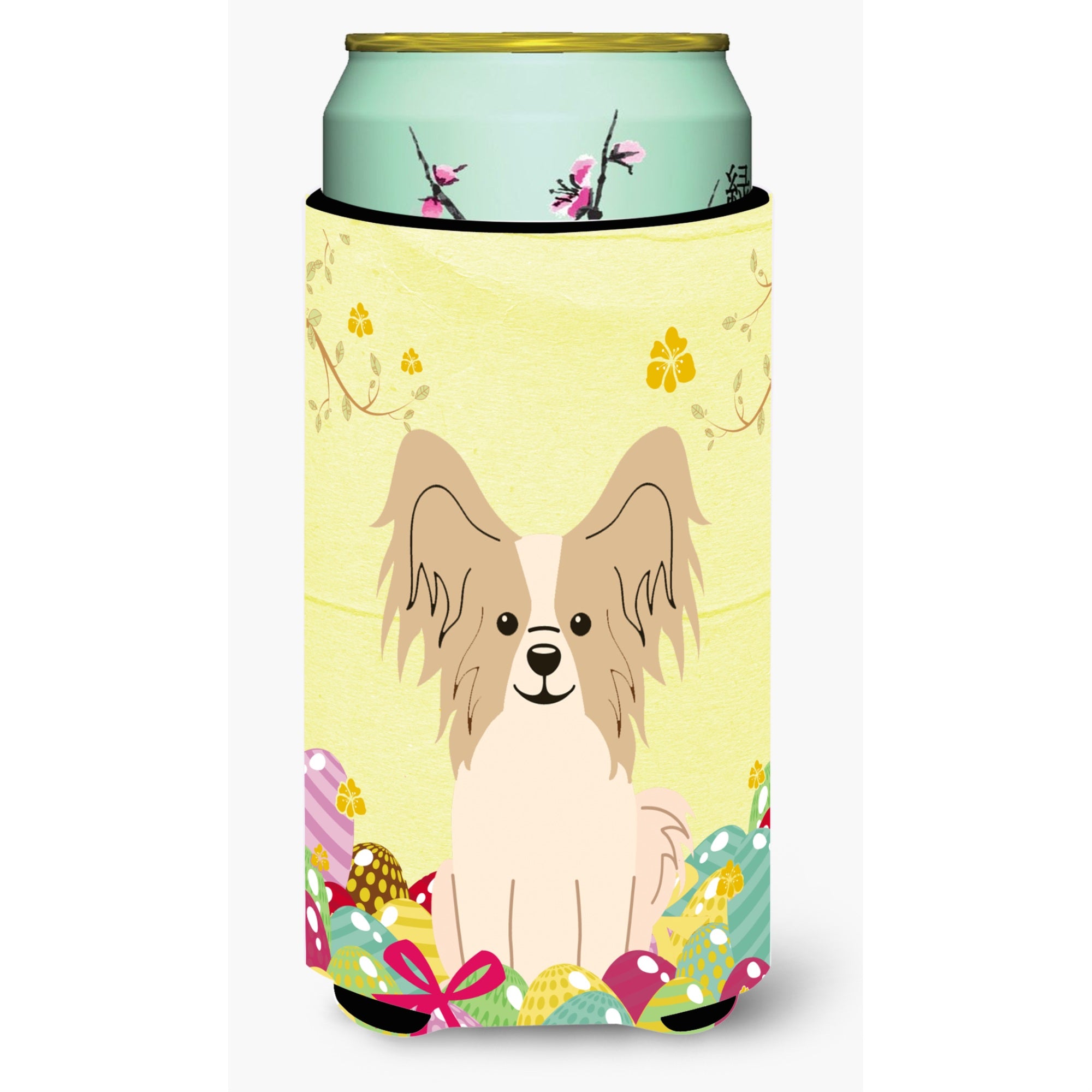 'Caroline'S Treasures Easter Eggs Papillon Sable White Tall Boy Beverage Insulator Hugger, Multicolor''