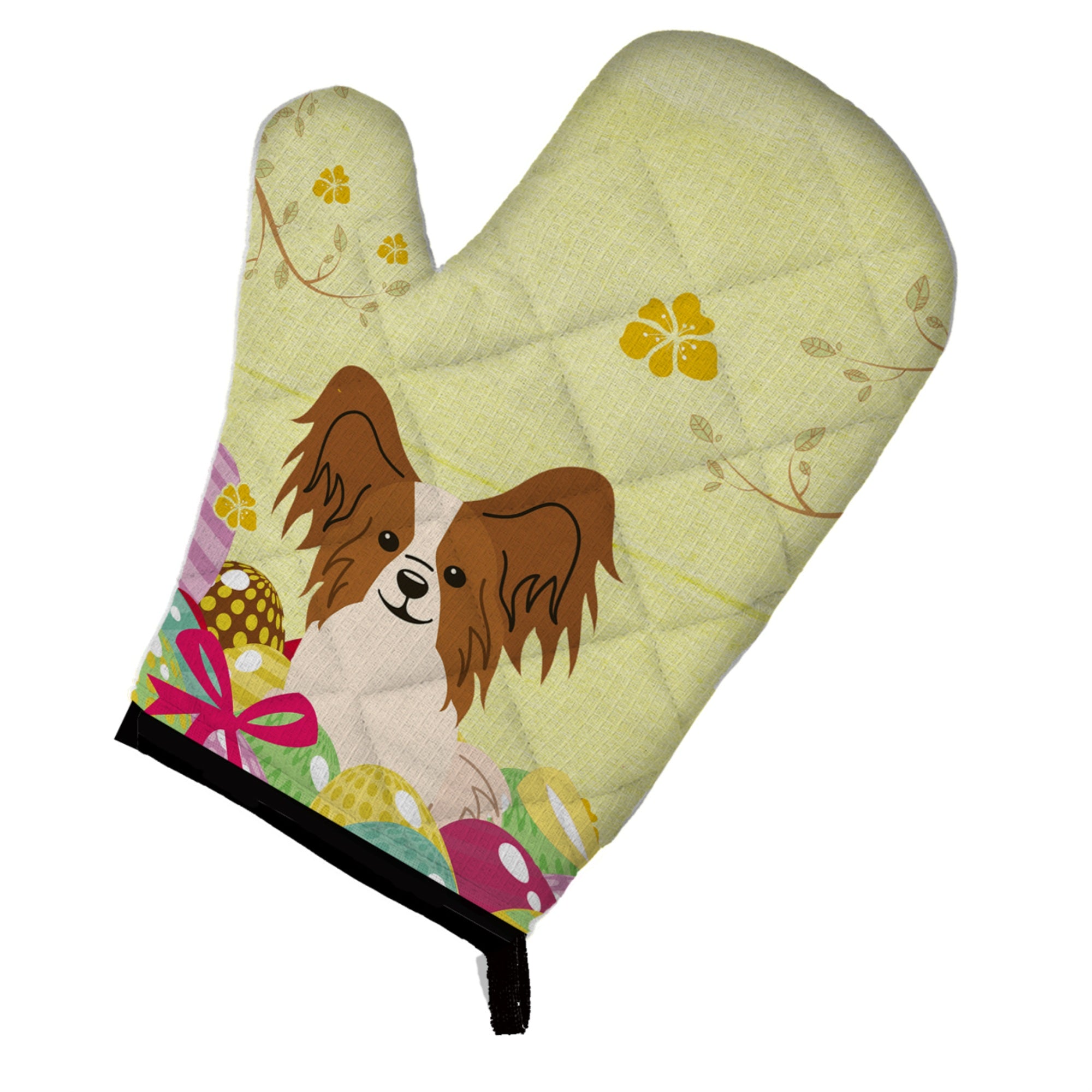 'Caroline'S Treasures Easter Eggs Papillon Red White Oven Mitt, Multicolor, 12'''' X 8.5''''''