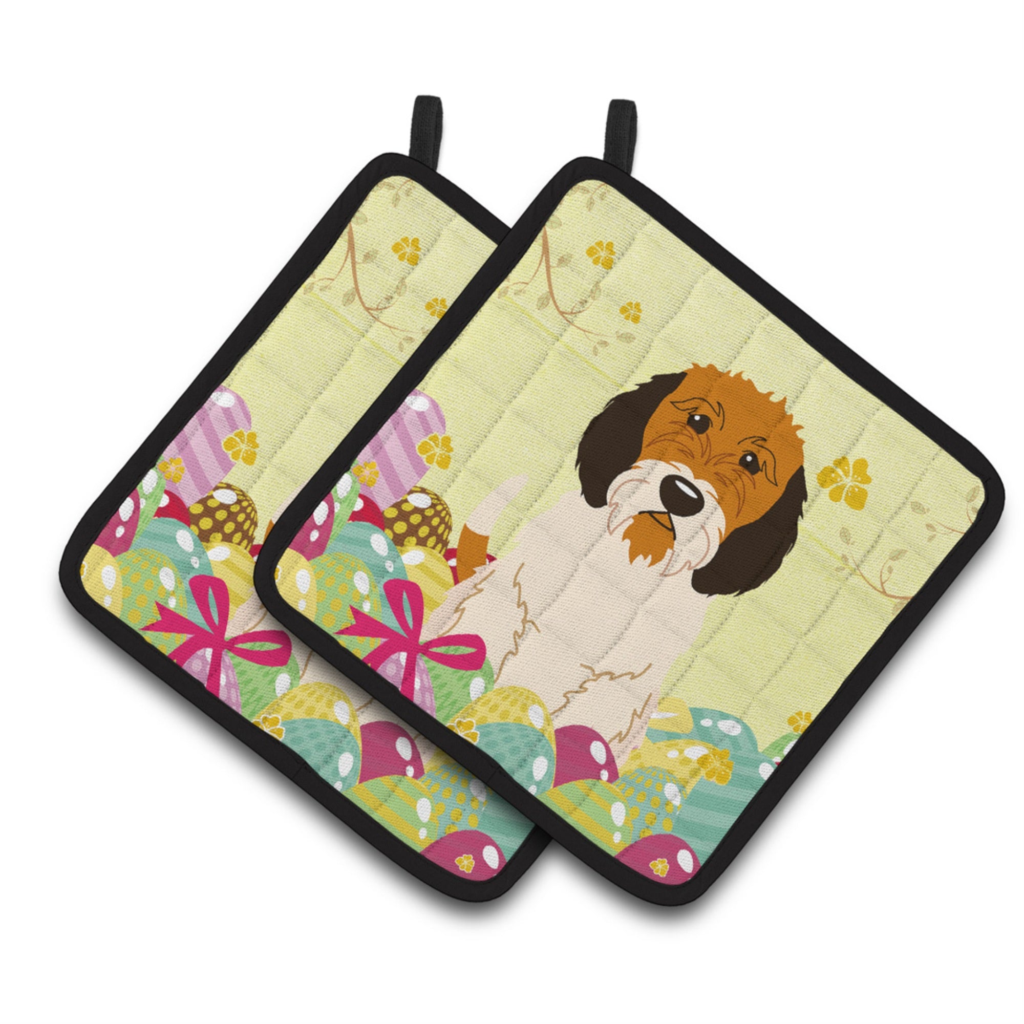 'Caroline'S Treasures Petit Basset Griffon Veenden Pair Of Pot Holders, 7.5Hx7.5W, Multicolor''