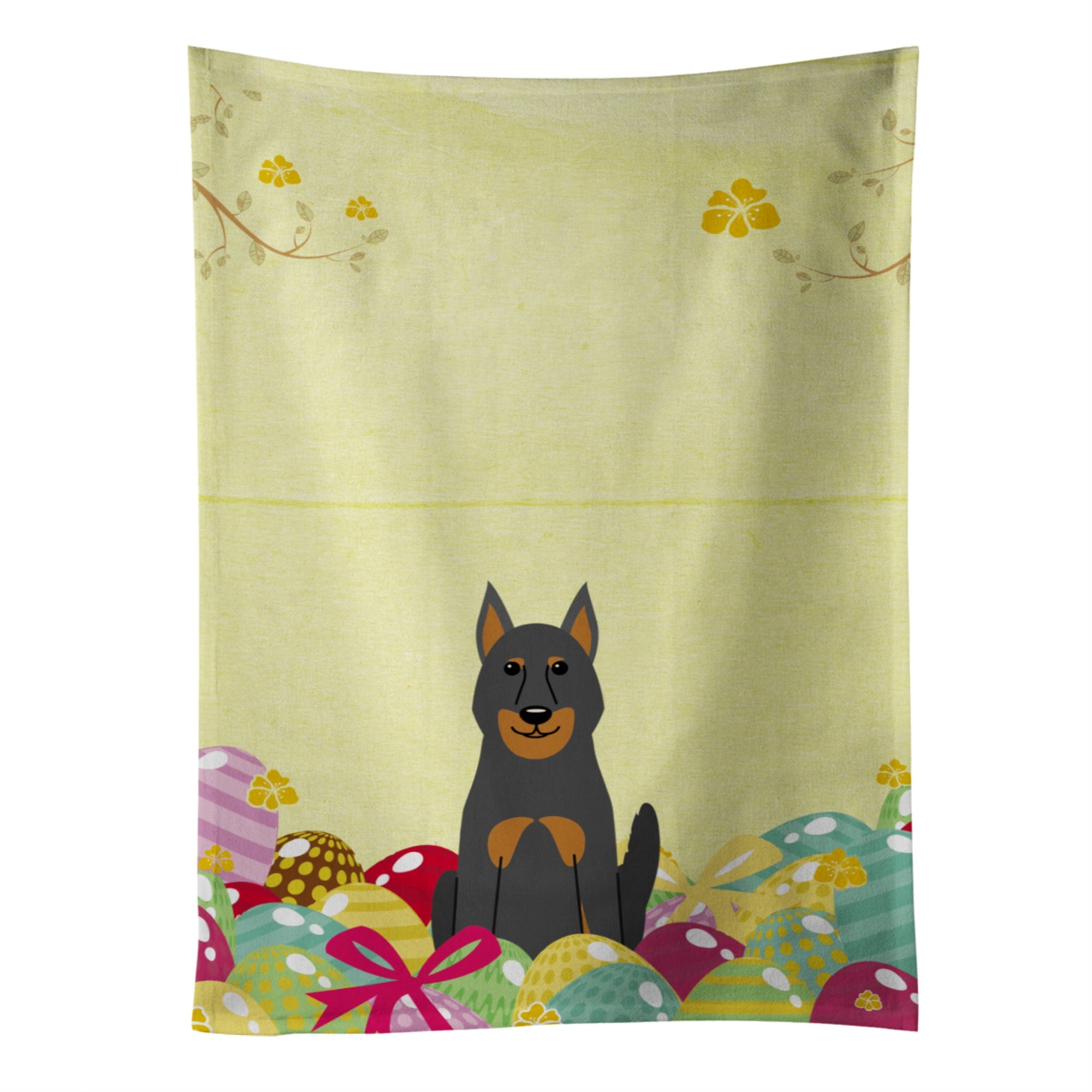 'Caroline'S Treasures Easter Eggs Beauce Shepherd Dog Kitchen Towel, Multicolor, 25'''' X 15''''''