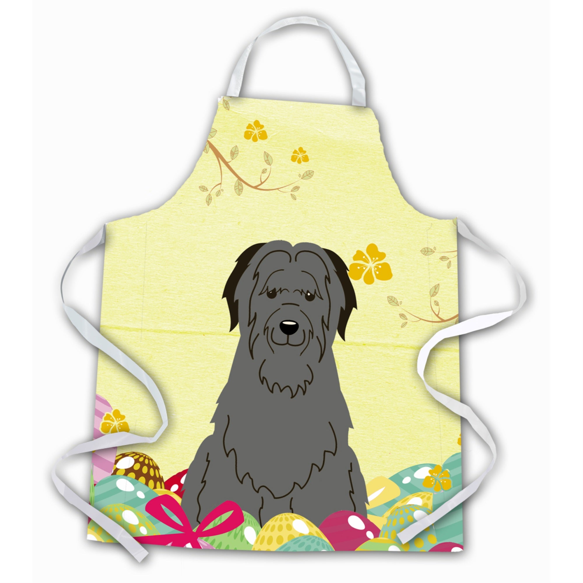 'Caroline'S Treasures Easter Eggs Briard Black Apron, Large, Multicolor''