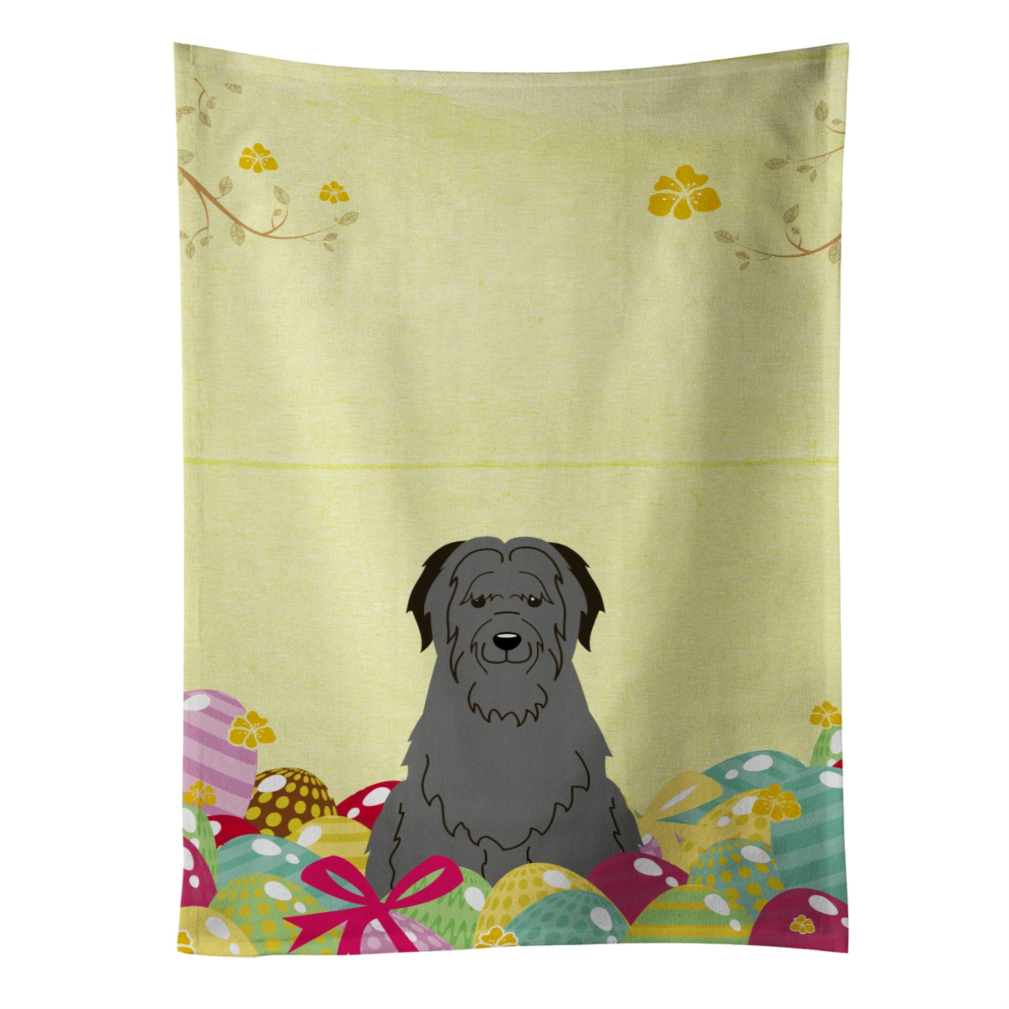 'Caroline'S Treasures Easter Eggs Briard Black Kitchen Towel, Multicolor, 25'''' X 15''''''