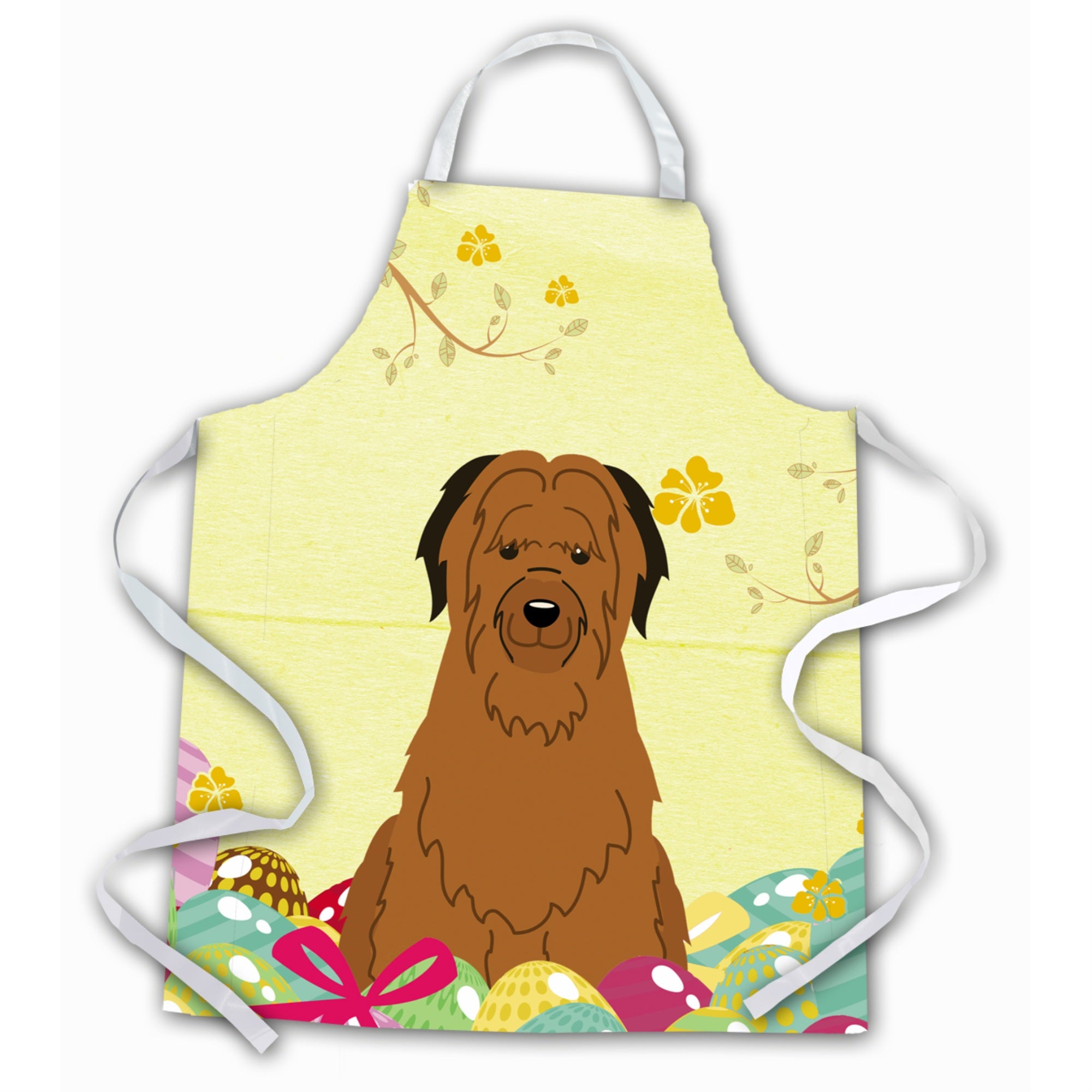 'Caroline'S Treasures Easter Eggs Briard Brown Apron, Large, Multicolor''