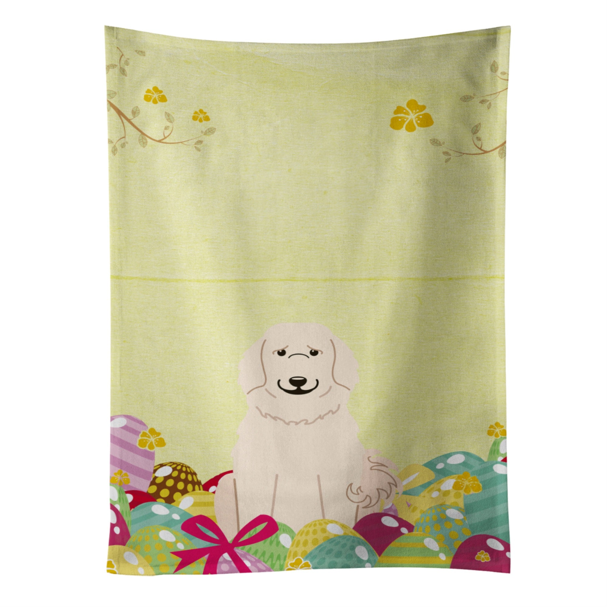 'Caroline'S Treasures Easter Eggs Great Pyrenees Kitchen Towel, Multicolor, 25'''' X 15''''''