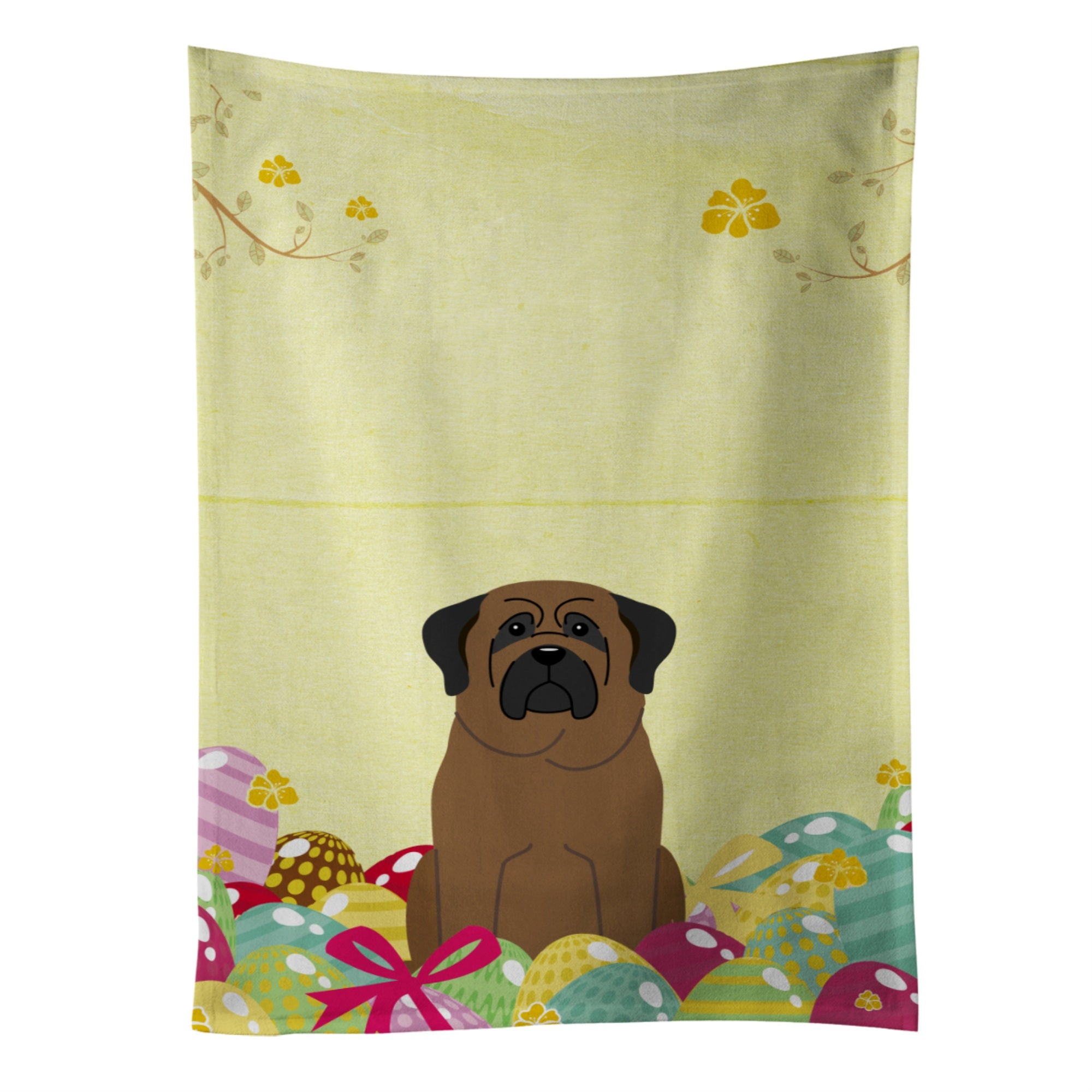 'Caroline'S Treasures Easter Eggs Bullmastiff Kitchen Towel, Multicolor, 25'''' X 15''''''