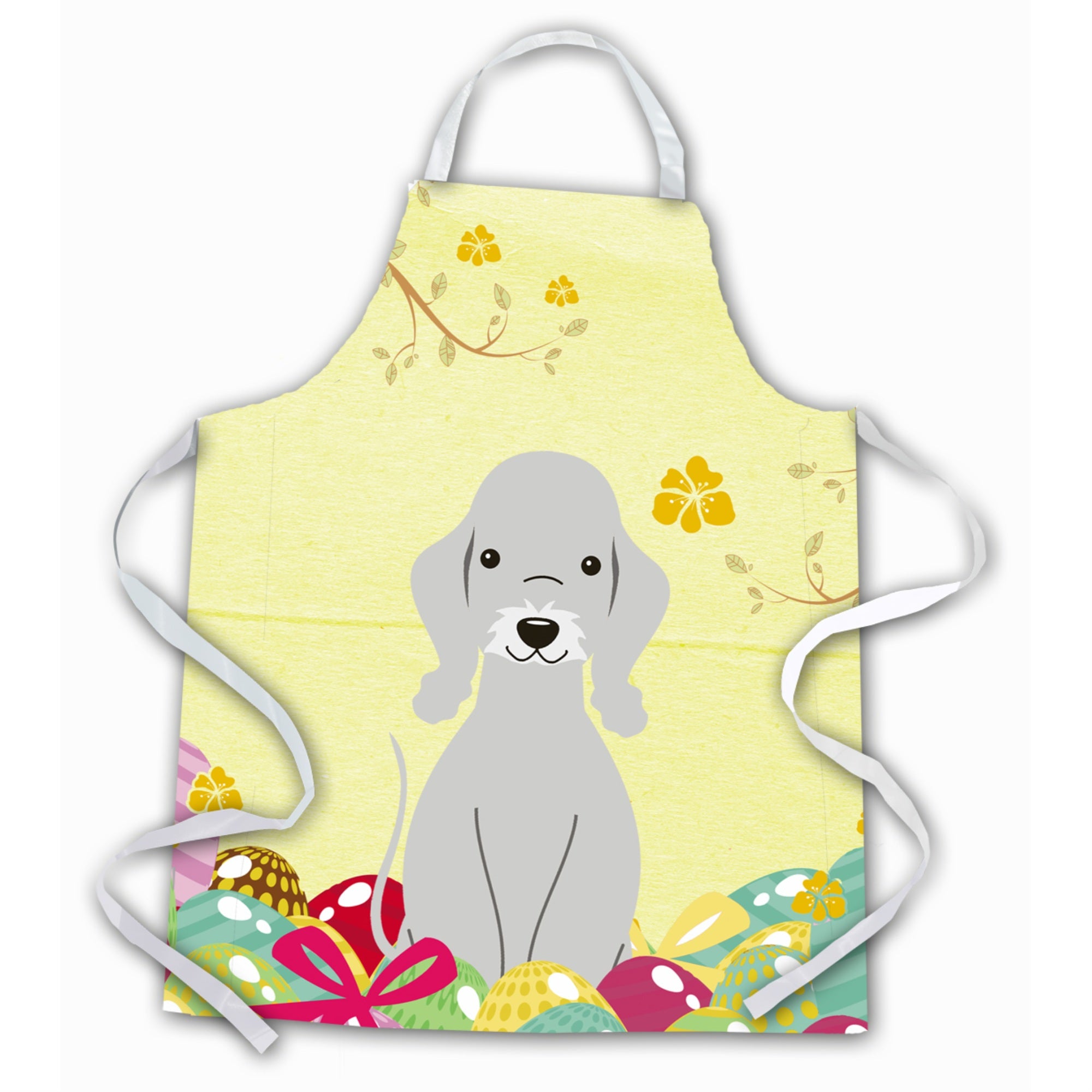 'Caroline'S Treasures Easter Eggs Bedlington Terrier Blue Apron, Large, Multicolor''