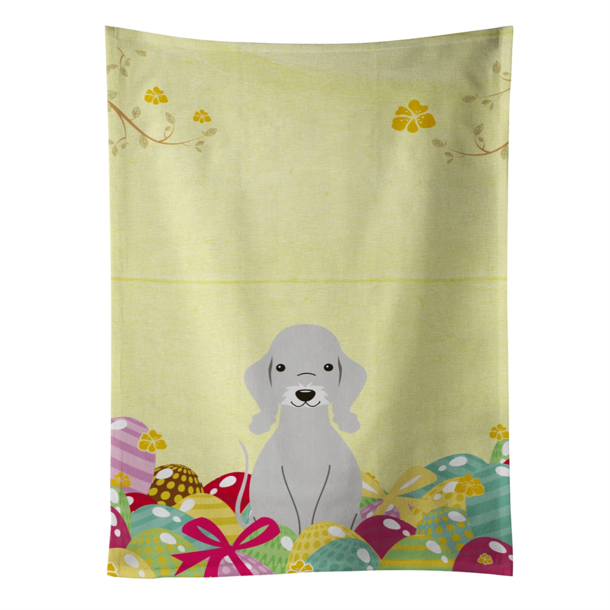 'Caroline'S Treasures Easter Eggs Bedlington Terrier Blue Kitchen Towel, Multicolor, 25'''' X 15''''''