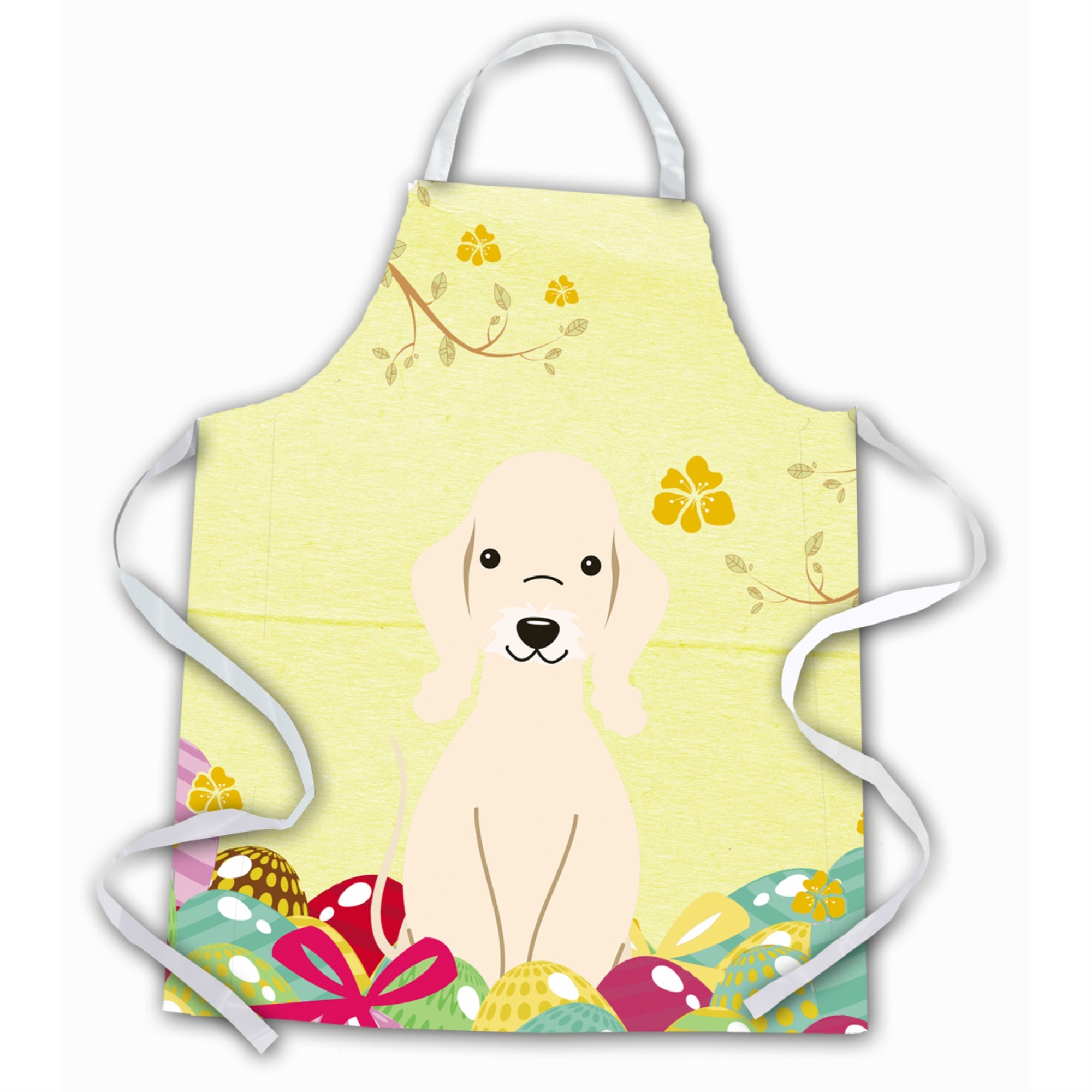 'Caroline'S Treasures Easter Eggs Bedlington Terrier Sandy Apron, Large, Multicolor''