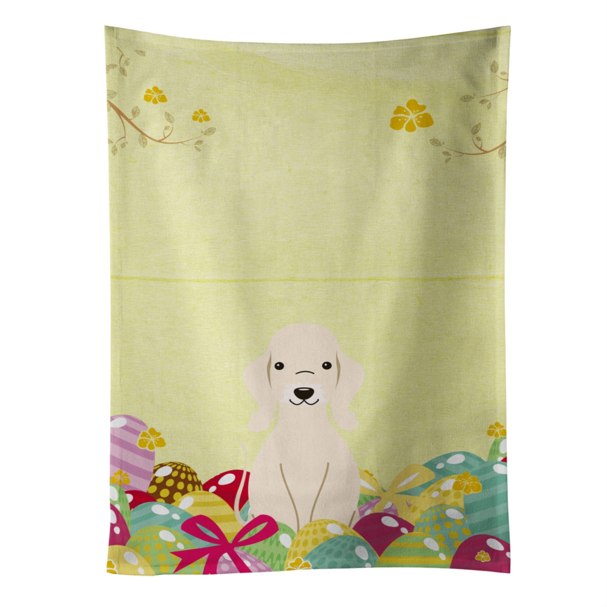 'Caroline'S Treasures Easter Eggs Bedlington Terrier Sandy Kitchen Towel, Multicolor, 25'''' X 15''''''