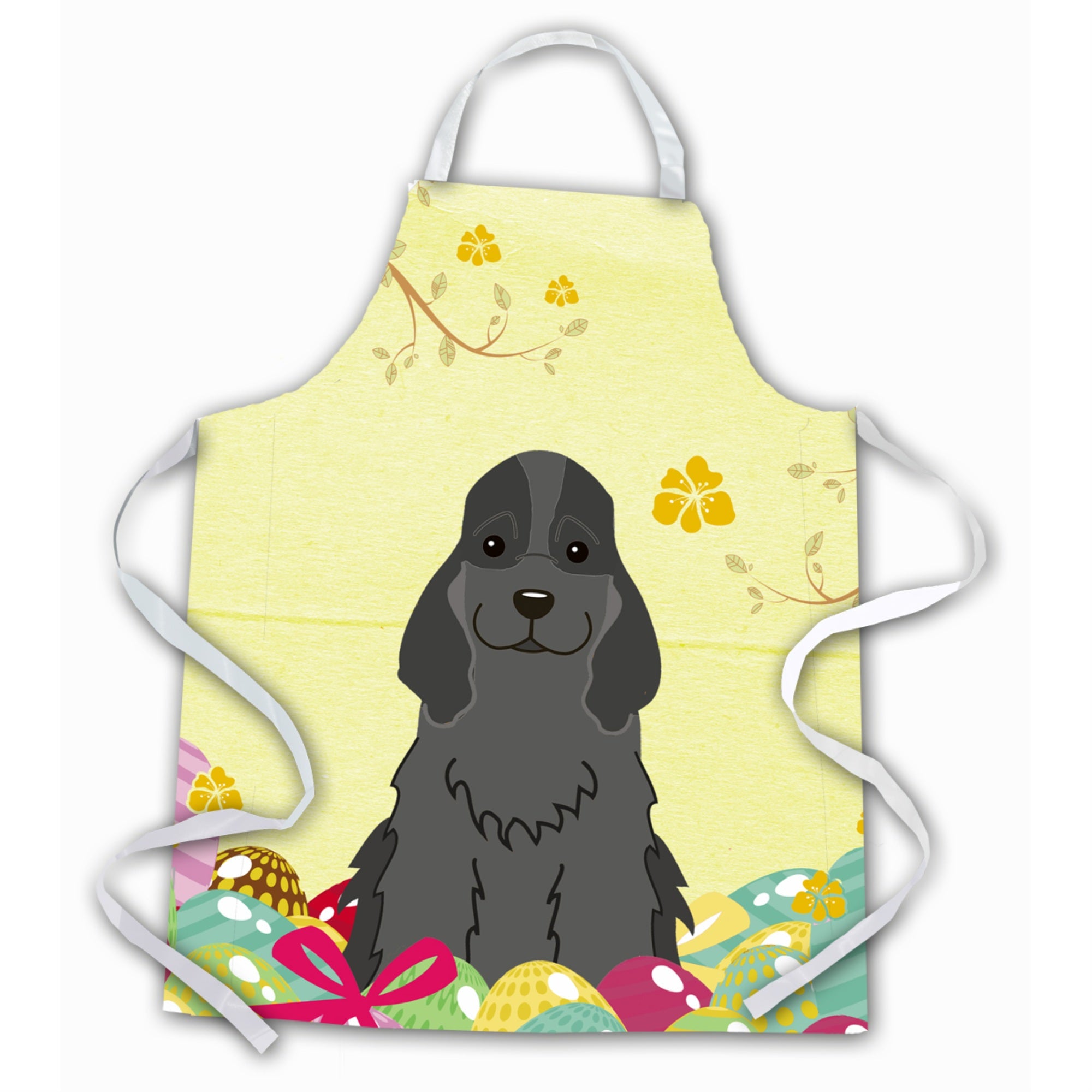 'Caroline'S Treasures Easter Eggs Cocker Spaniel Black Apron, Large, Multicolor''