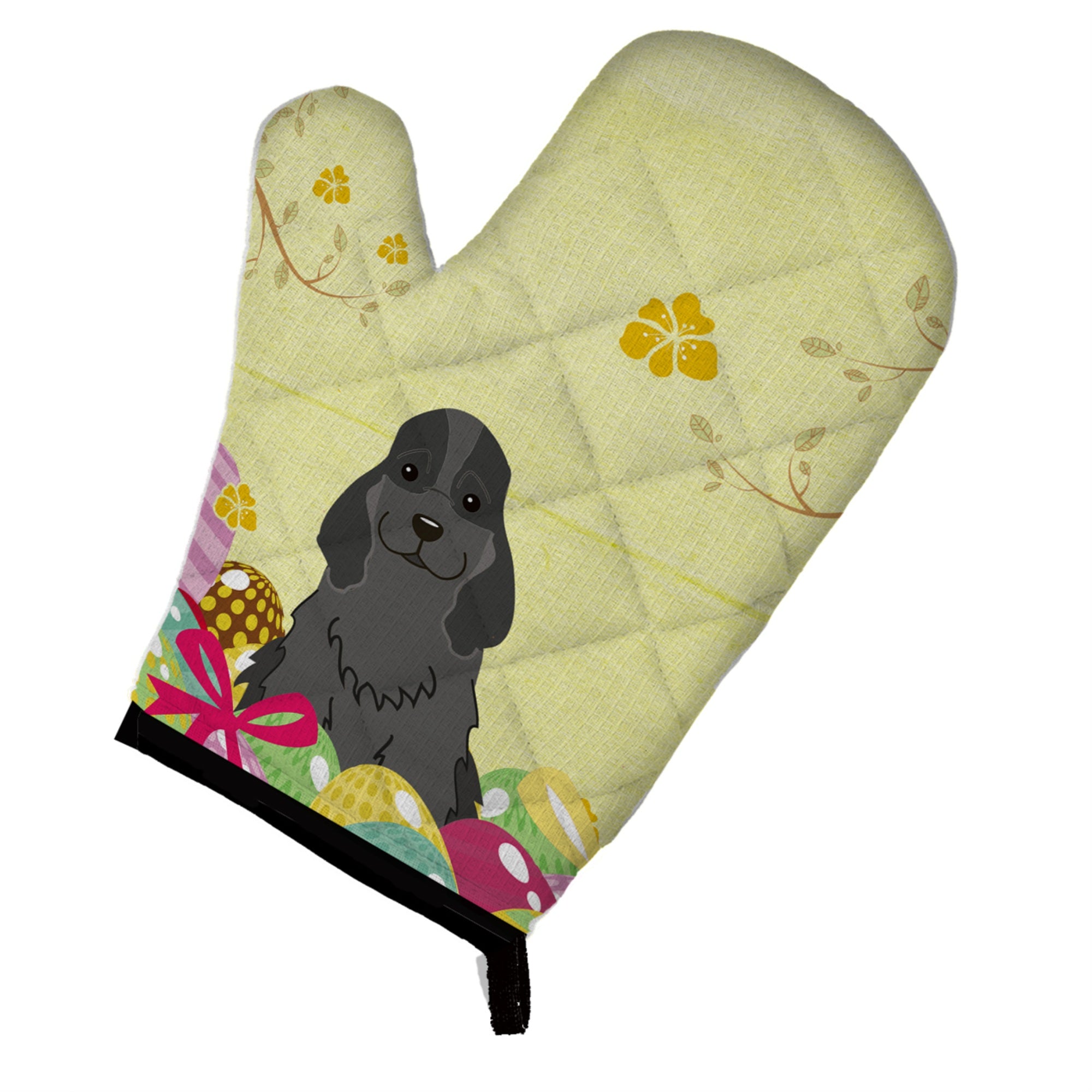'Caroline'S Treasures Easter Eggs Cocker Spaniel Black Oven Mitt, Multicolor, 12'''' X 8.5''''''
