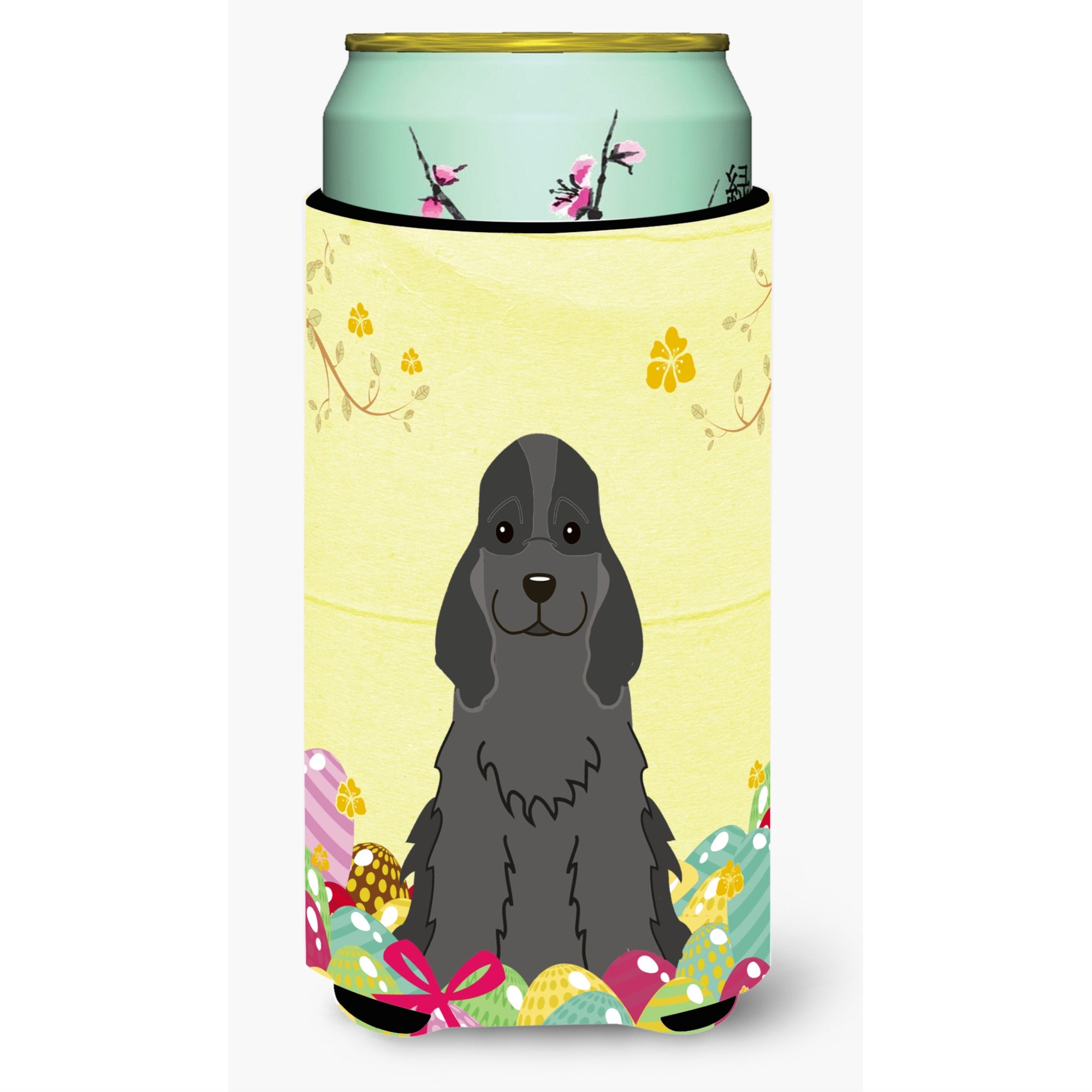 'Caroline'S Treasures Easter Eggs Cocker Spaniel Black Tall Boy Beverage Insulator Hugger, Multicolor''