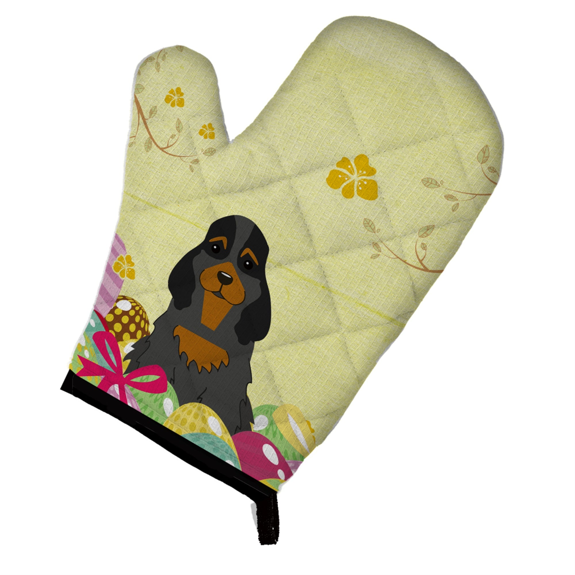 'Caroline'S Treasures Easter Eggs Cocker Spaniel Black Tan Oven Mitt, Multicolor, 12'''' X 8.5''''''